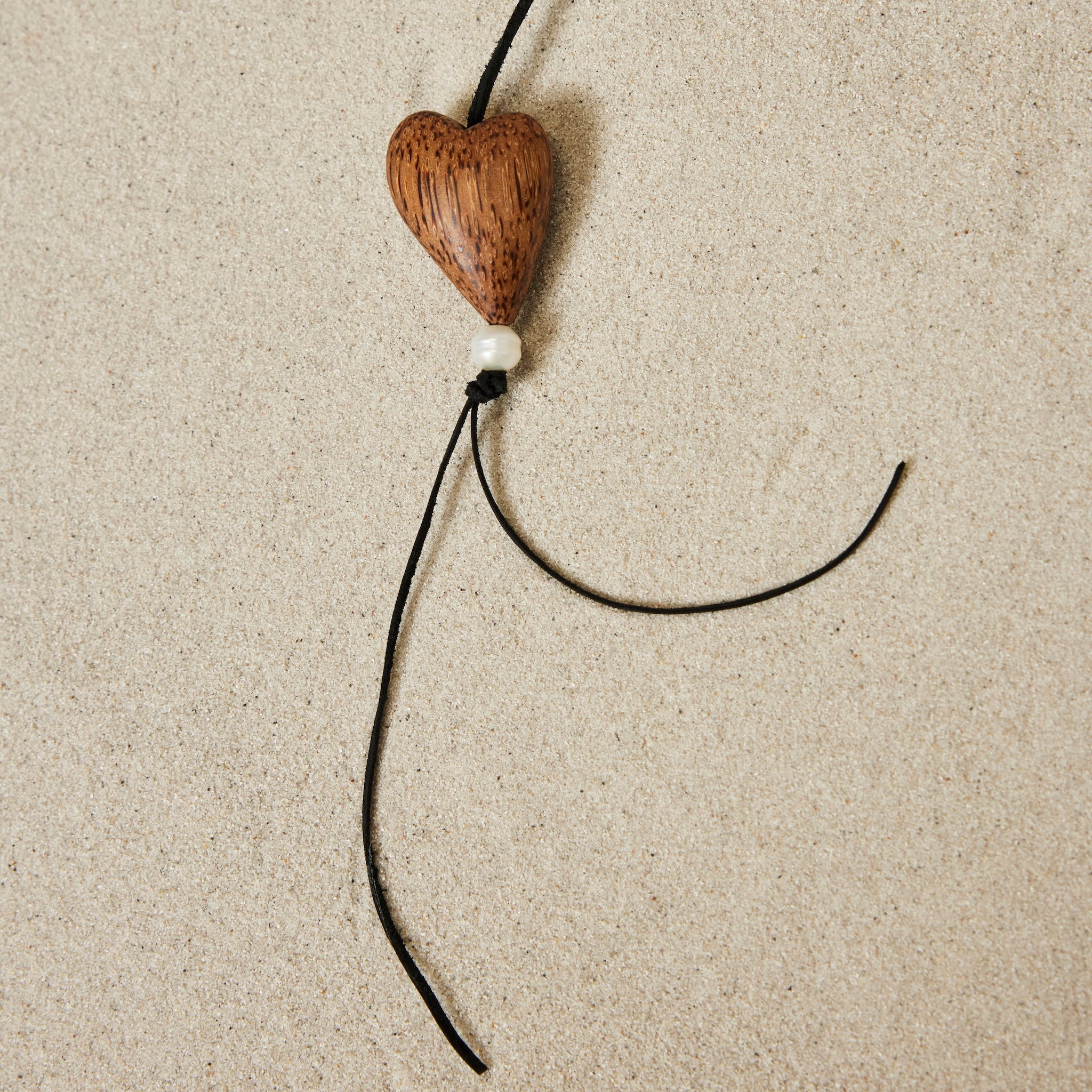 Coconut heart necklace