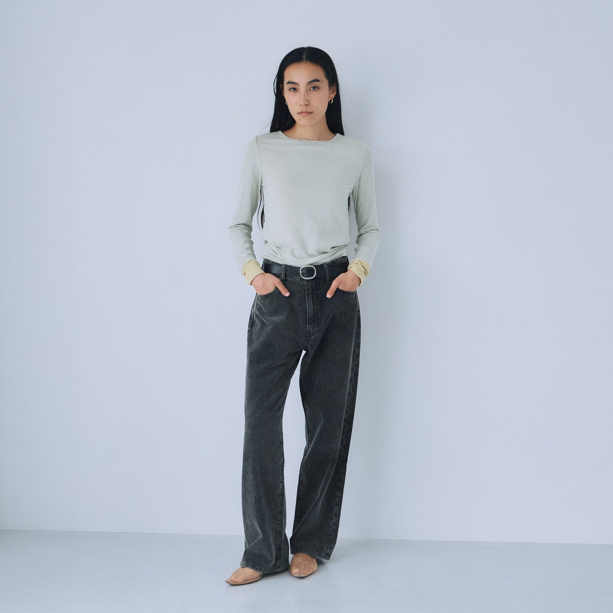 Double Face crew neck top