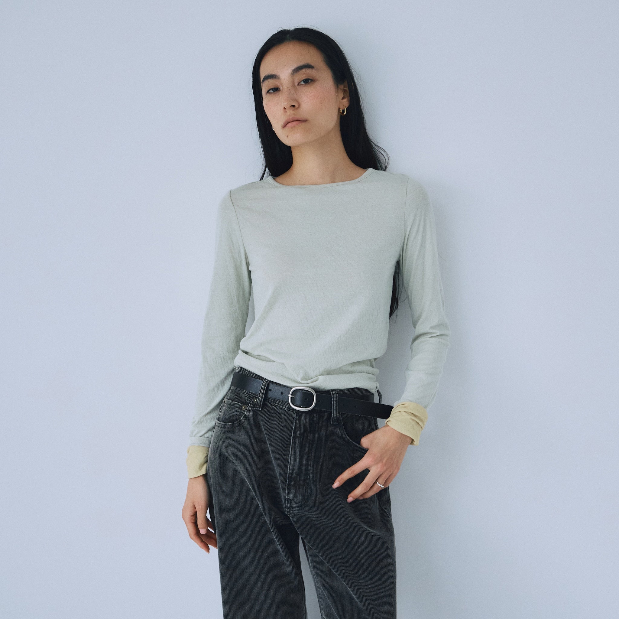 Double Face crew neck top