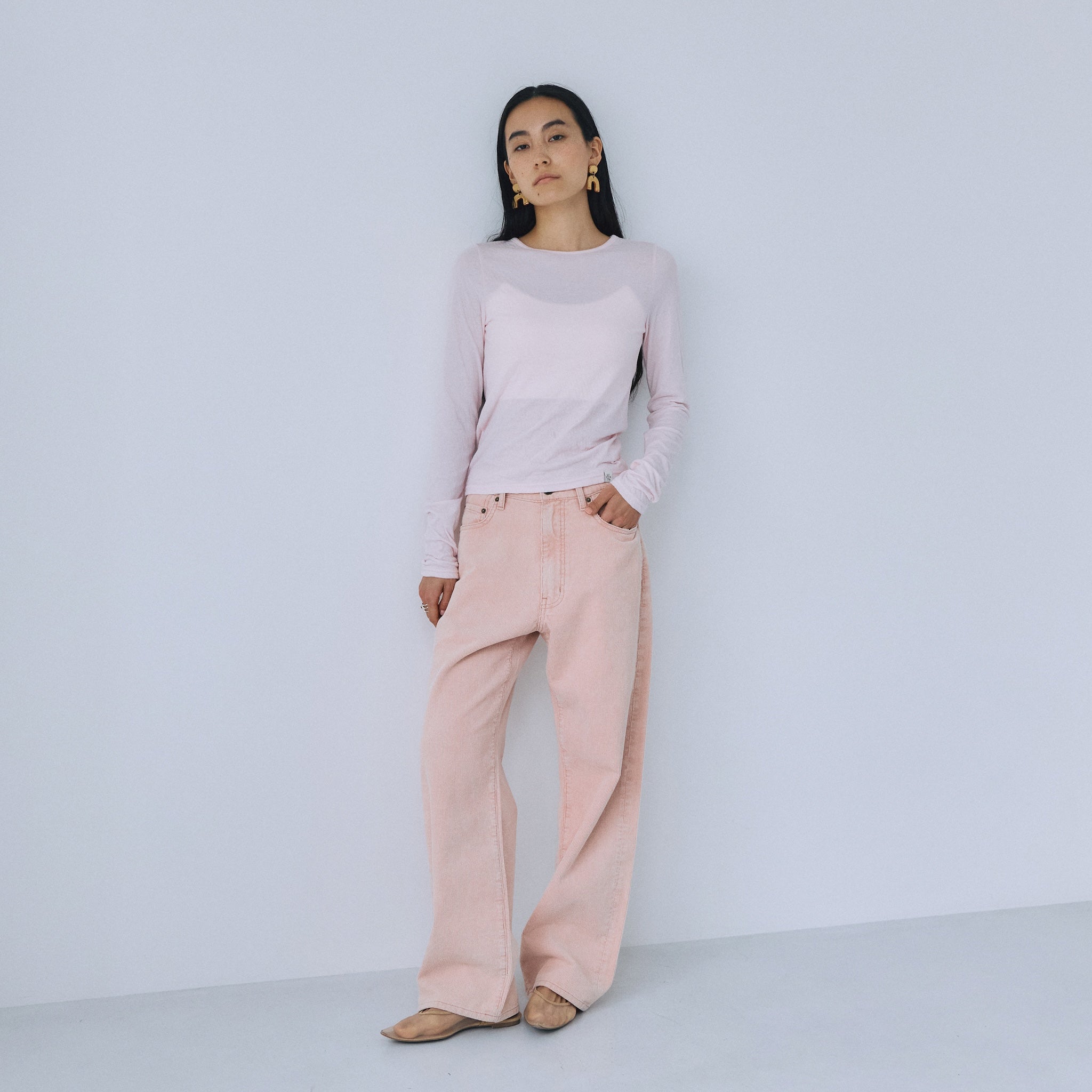 Double Face crew neck top