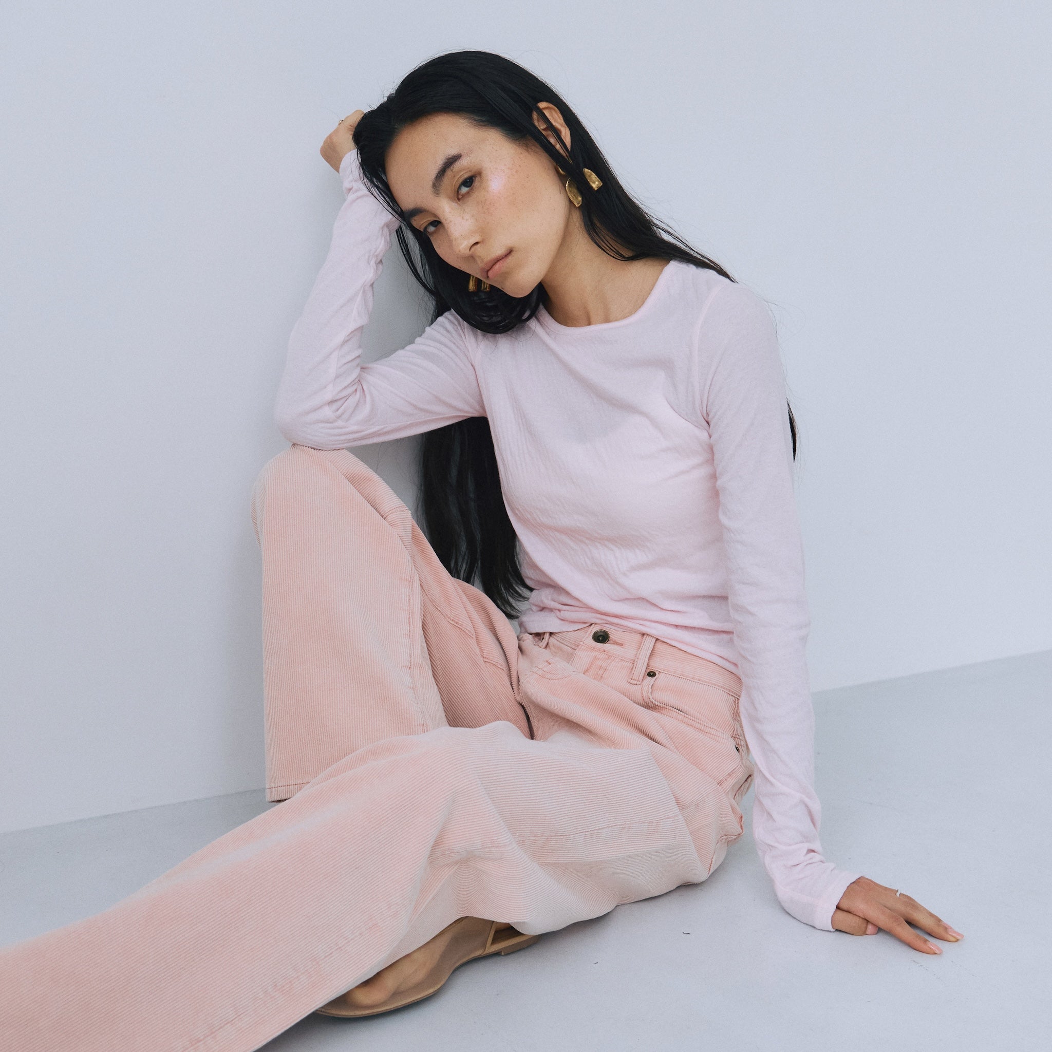 Double Face crew neck top