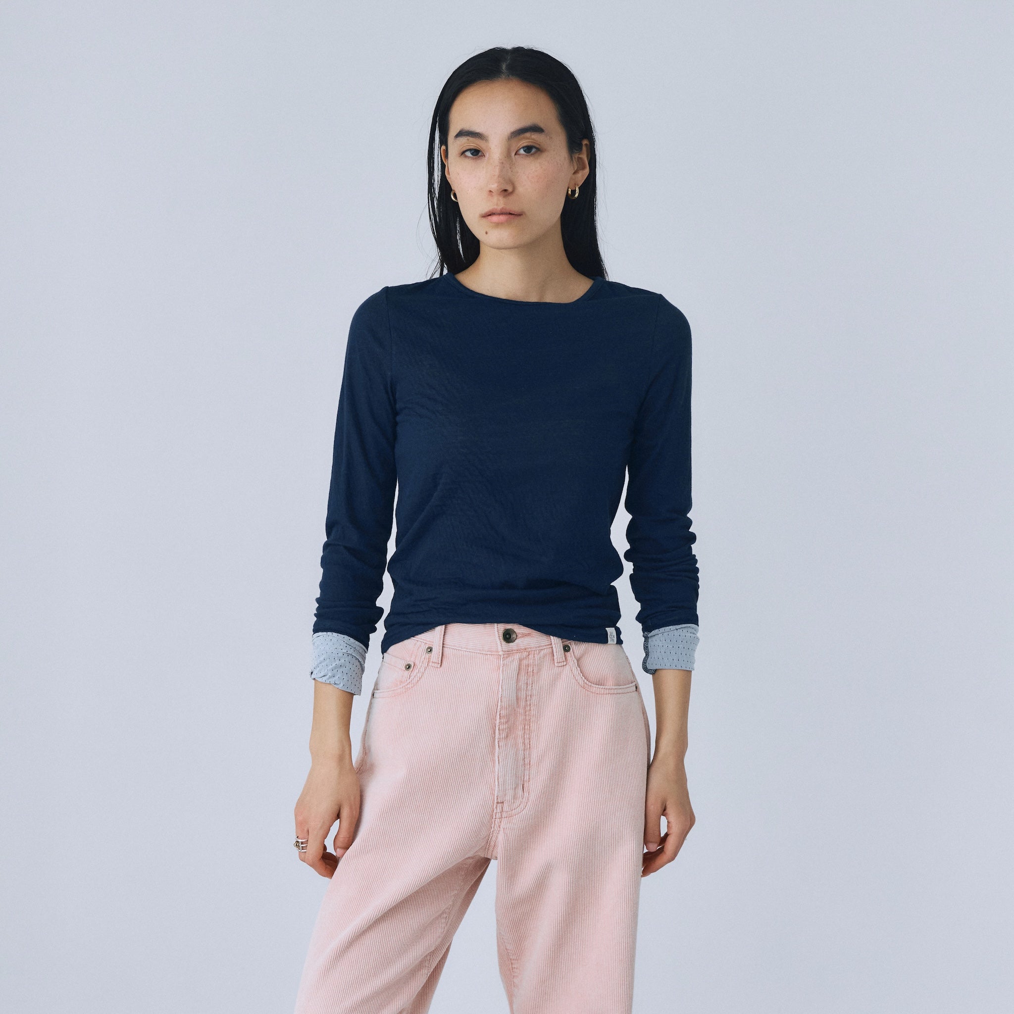 Double Face crew neck top