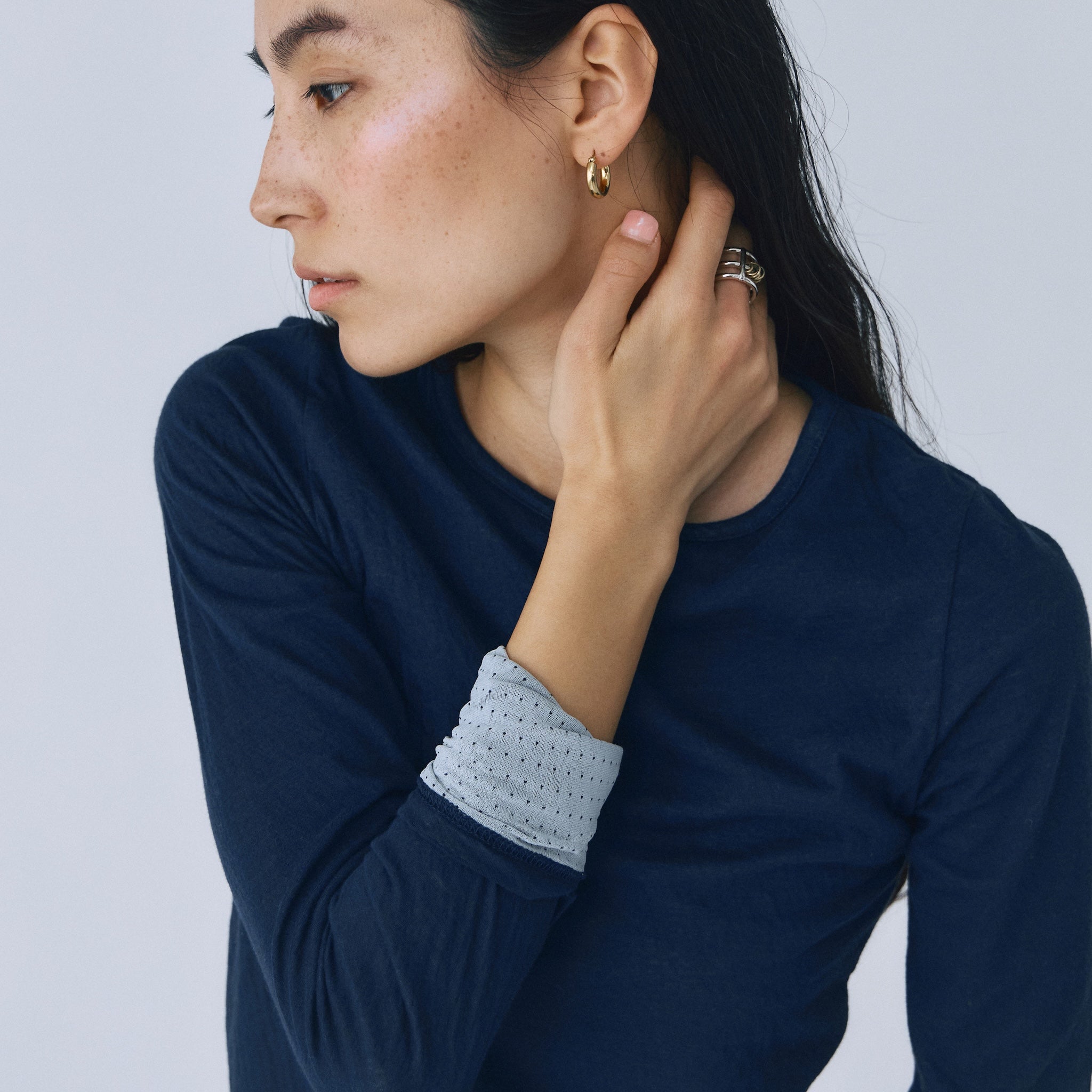 Double Face crew neck top