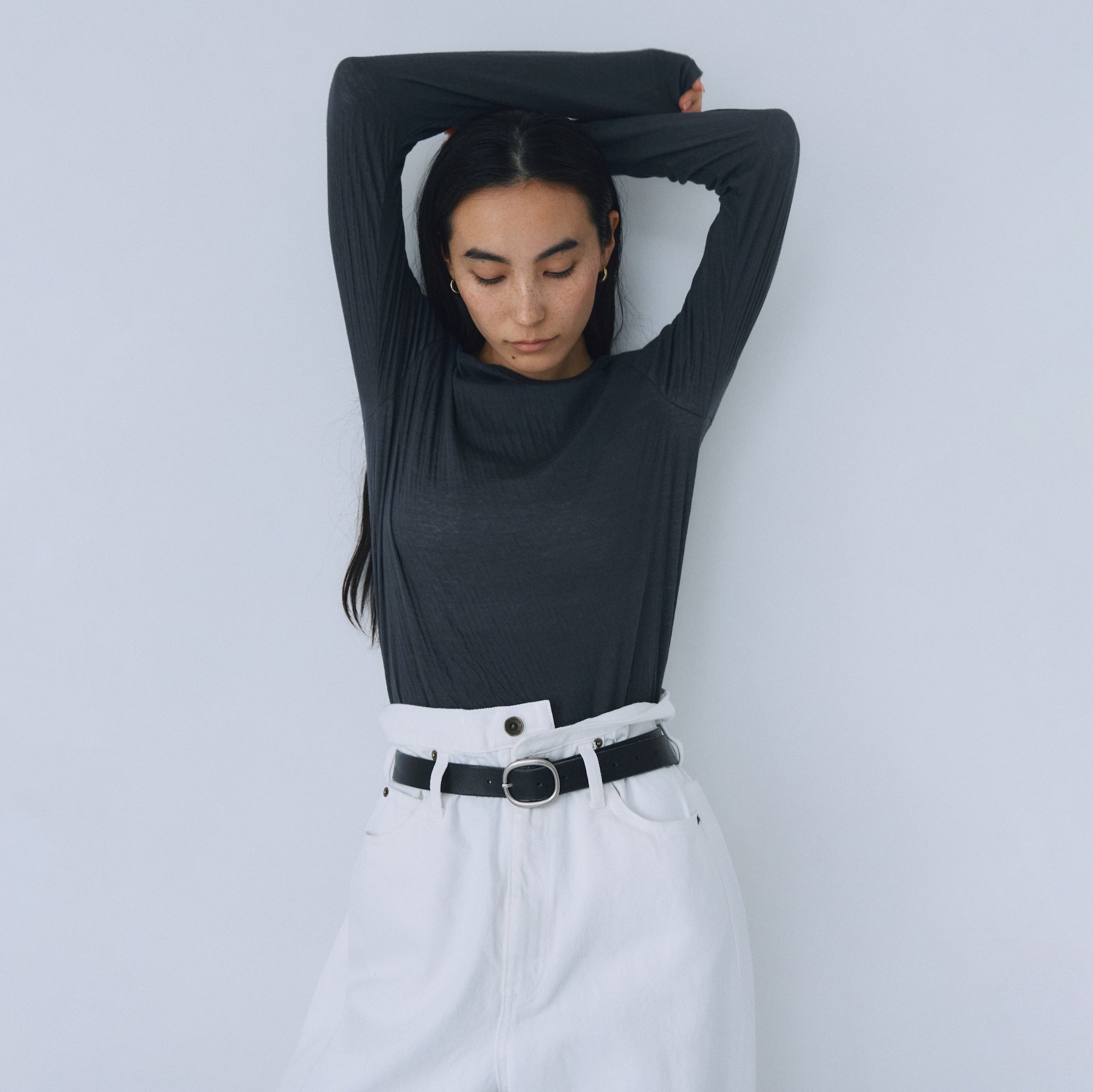 Double Face crew neck top