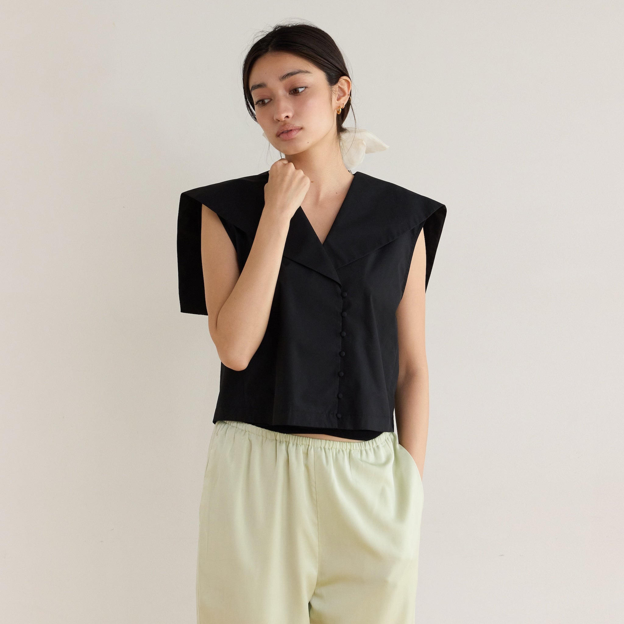 セーラーcollarショートベスト