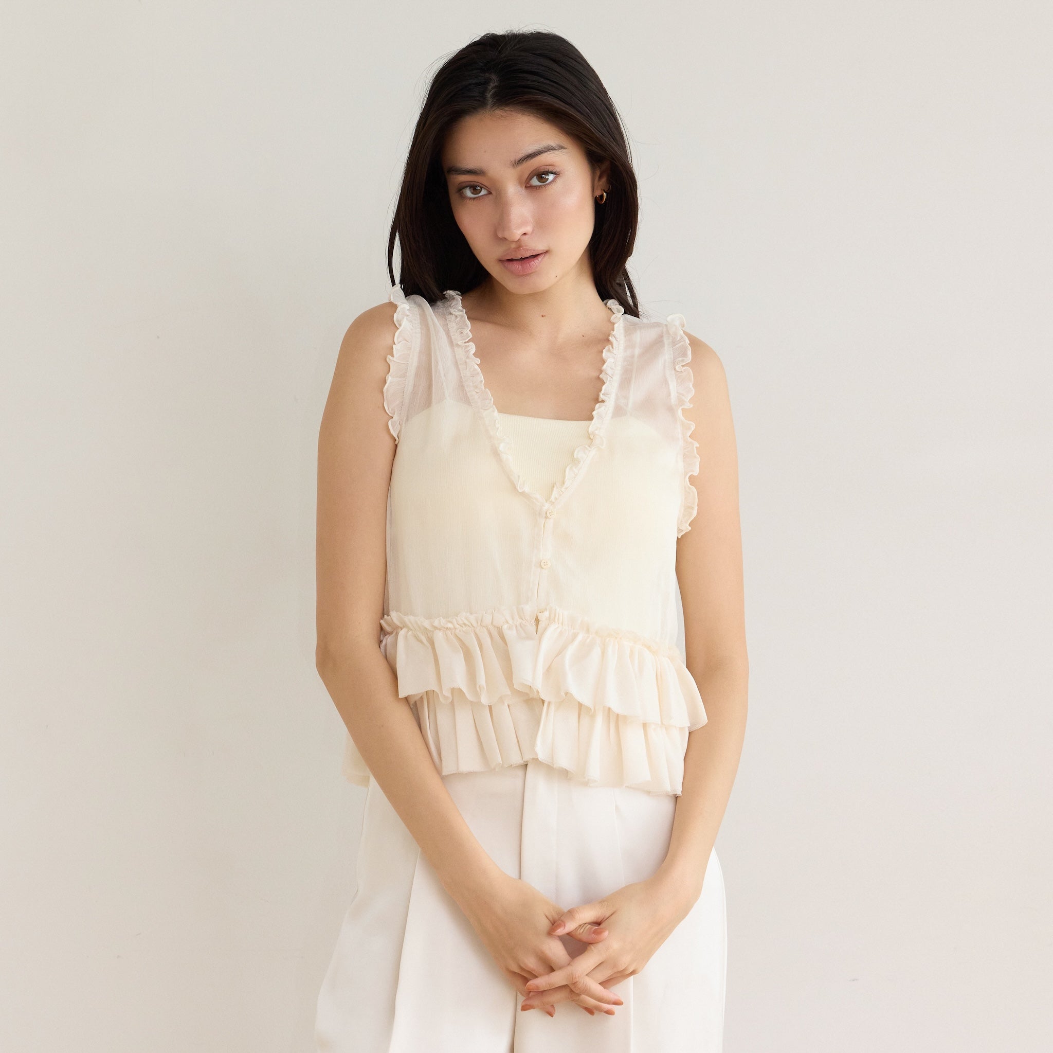Sheer Frill Layeredビスチェ