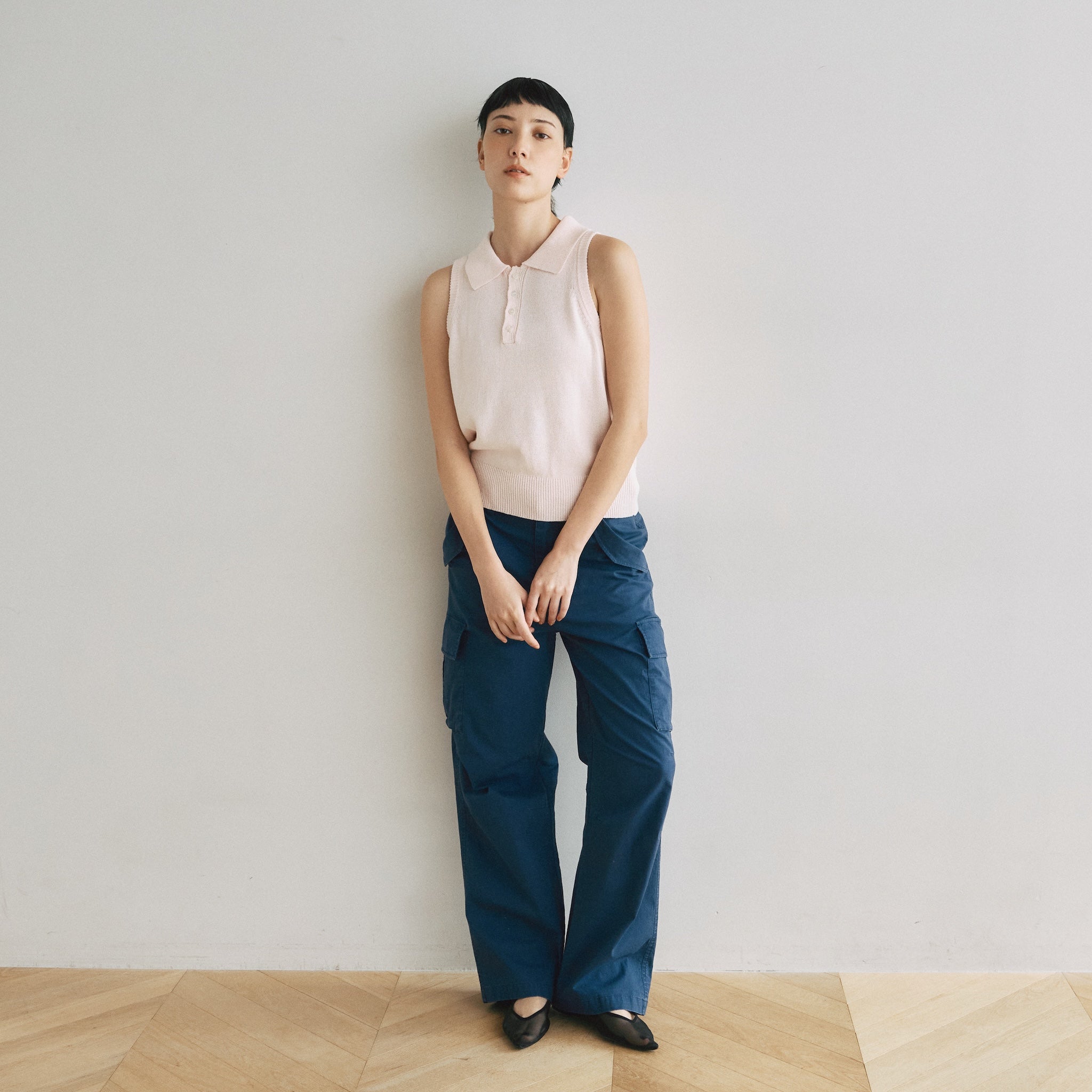 MultiサイズKnit Poloベスト