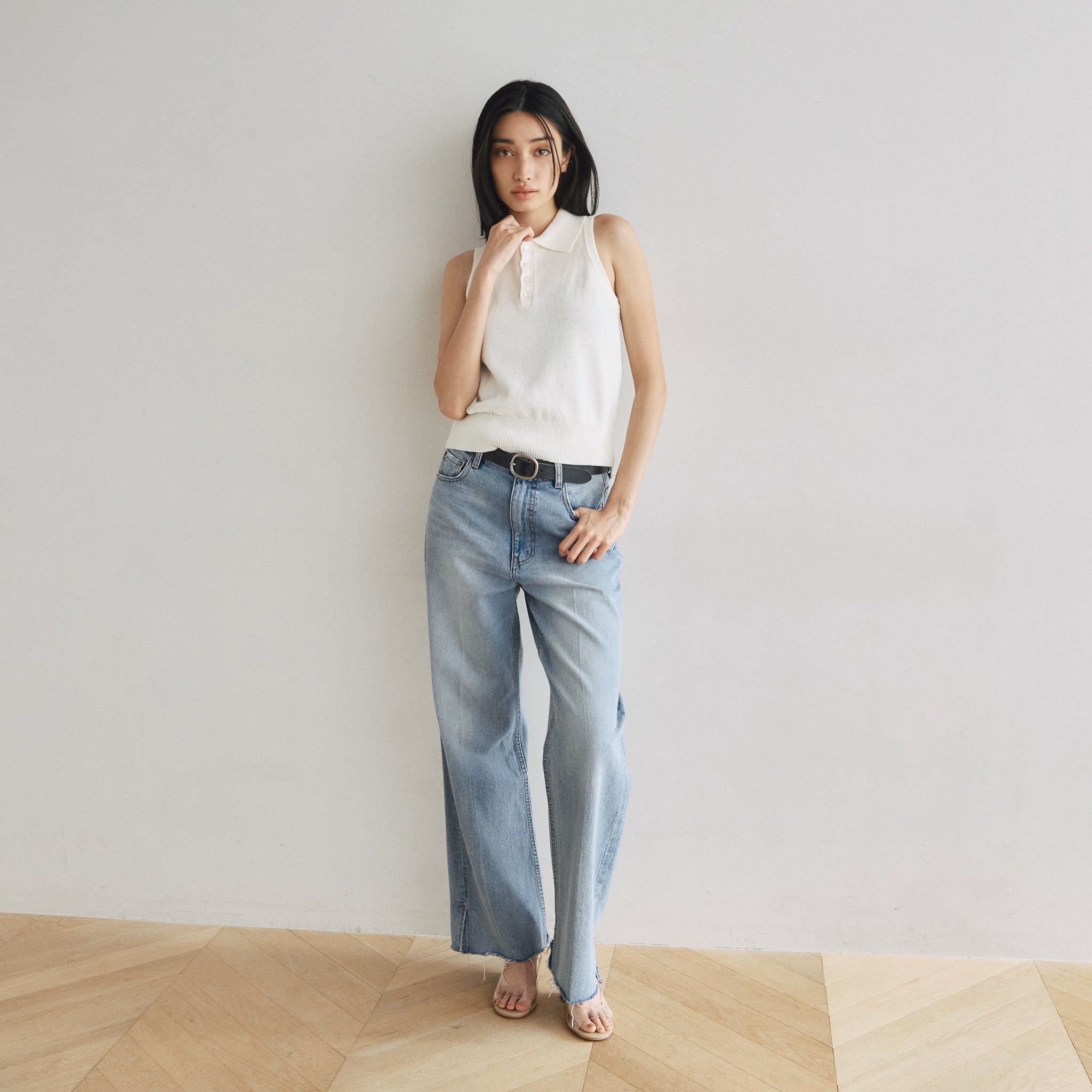 MultiサイズKnit Poloベスト