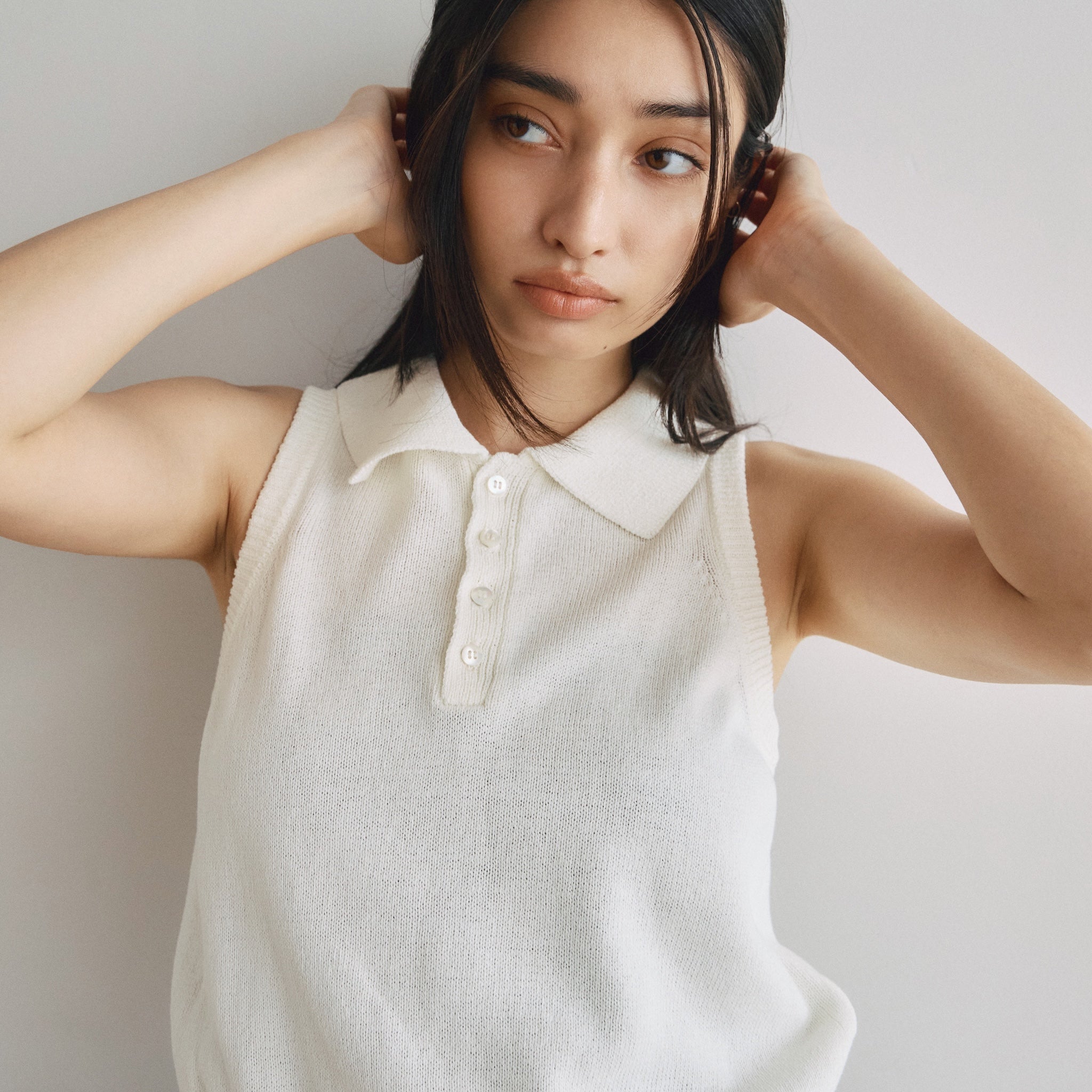 MultiサイズKnit Poloベスト