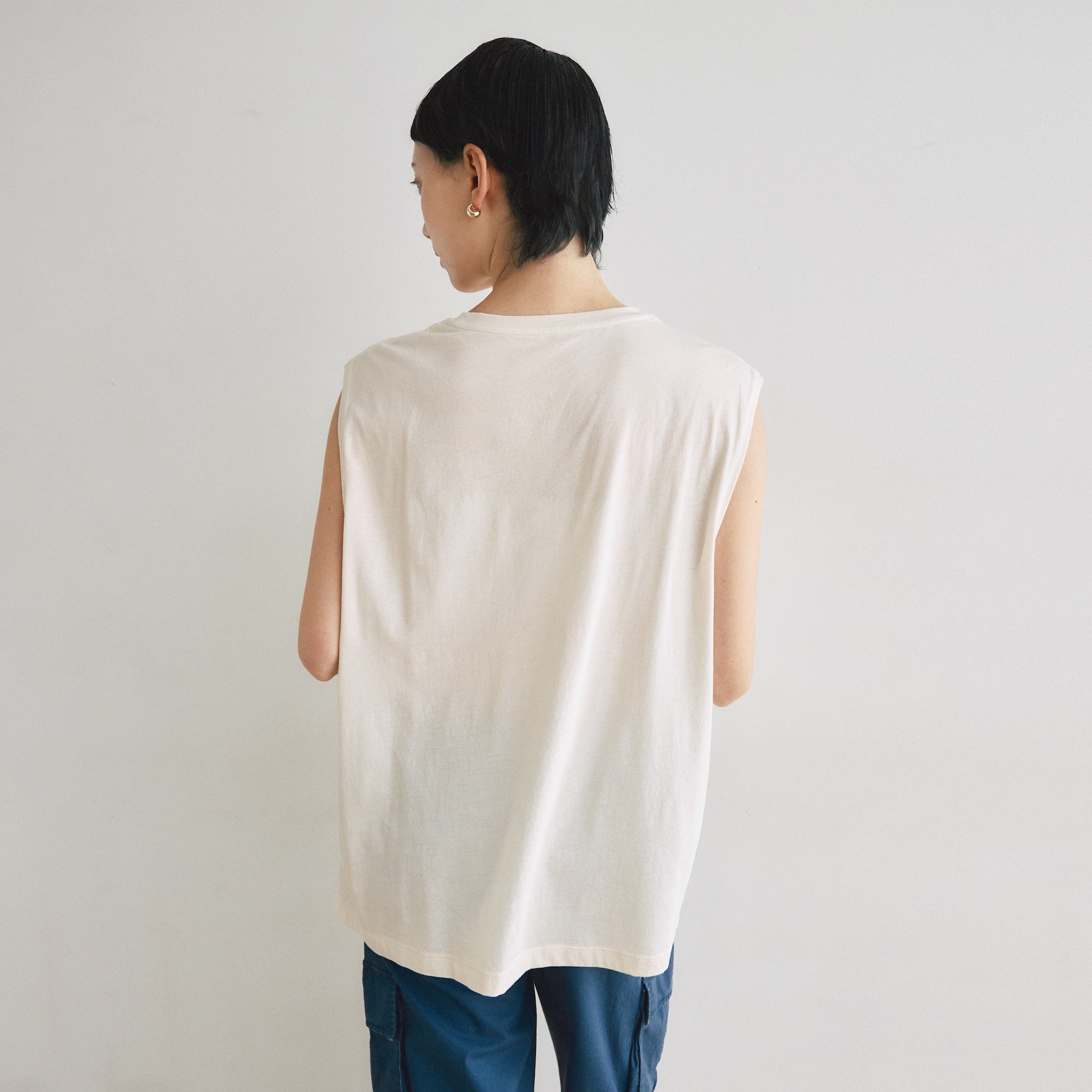 Double Twist Sheer Sleeveless Top