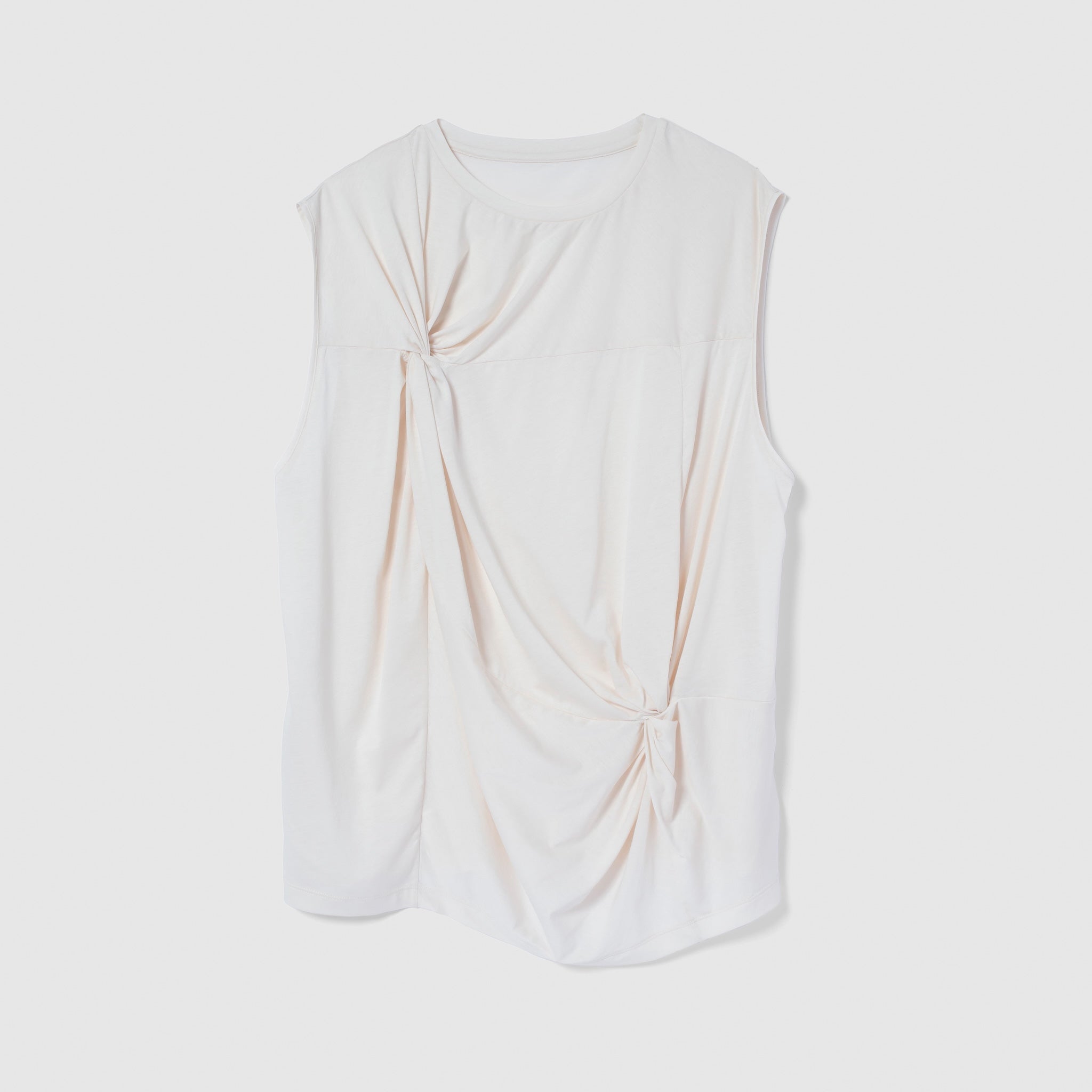 Double Twist Sheer Sleeveless Top