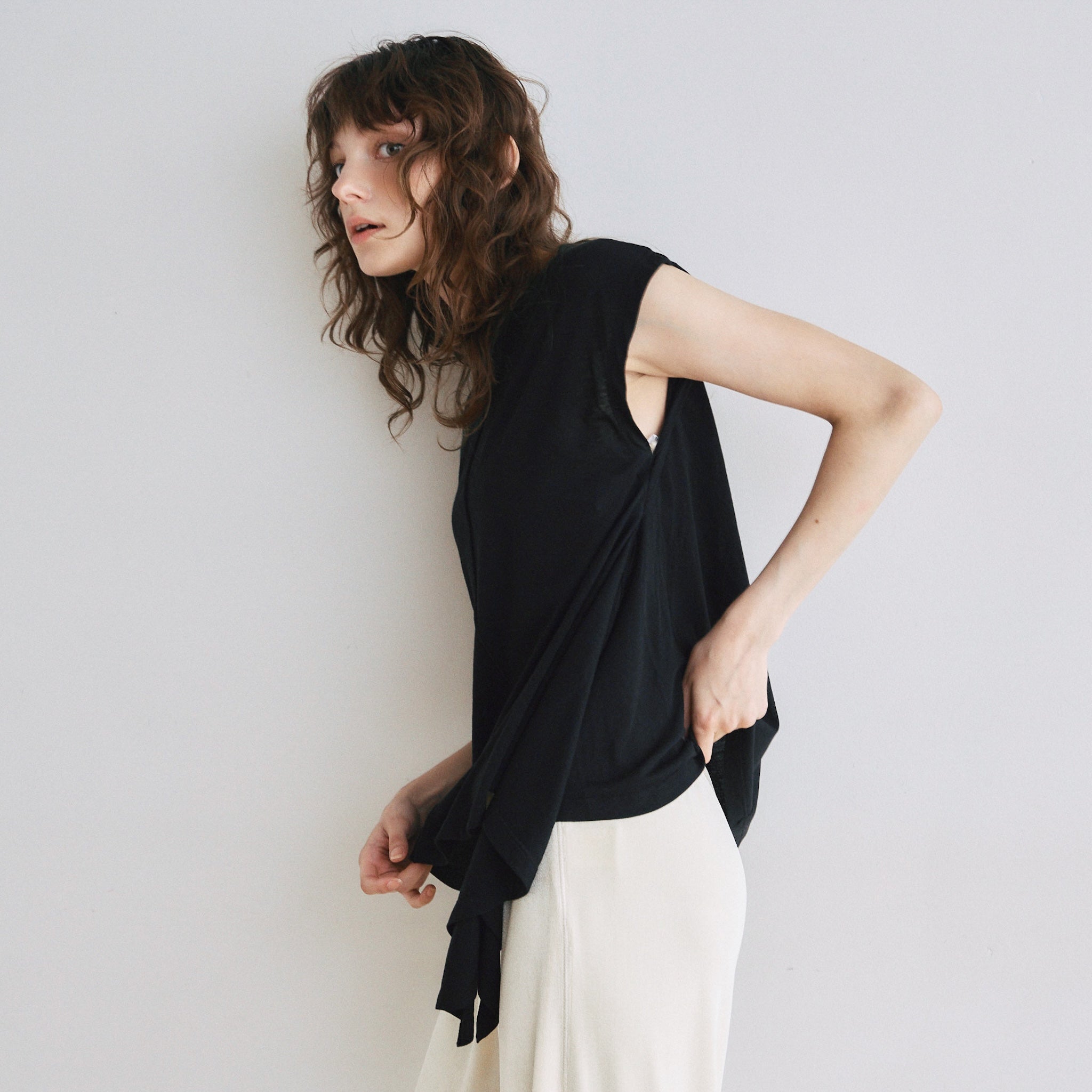 Smooth Touch Fin Frill Top