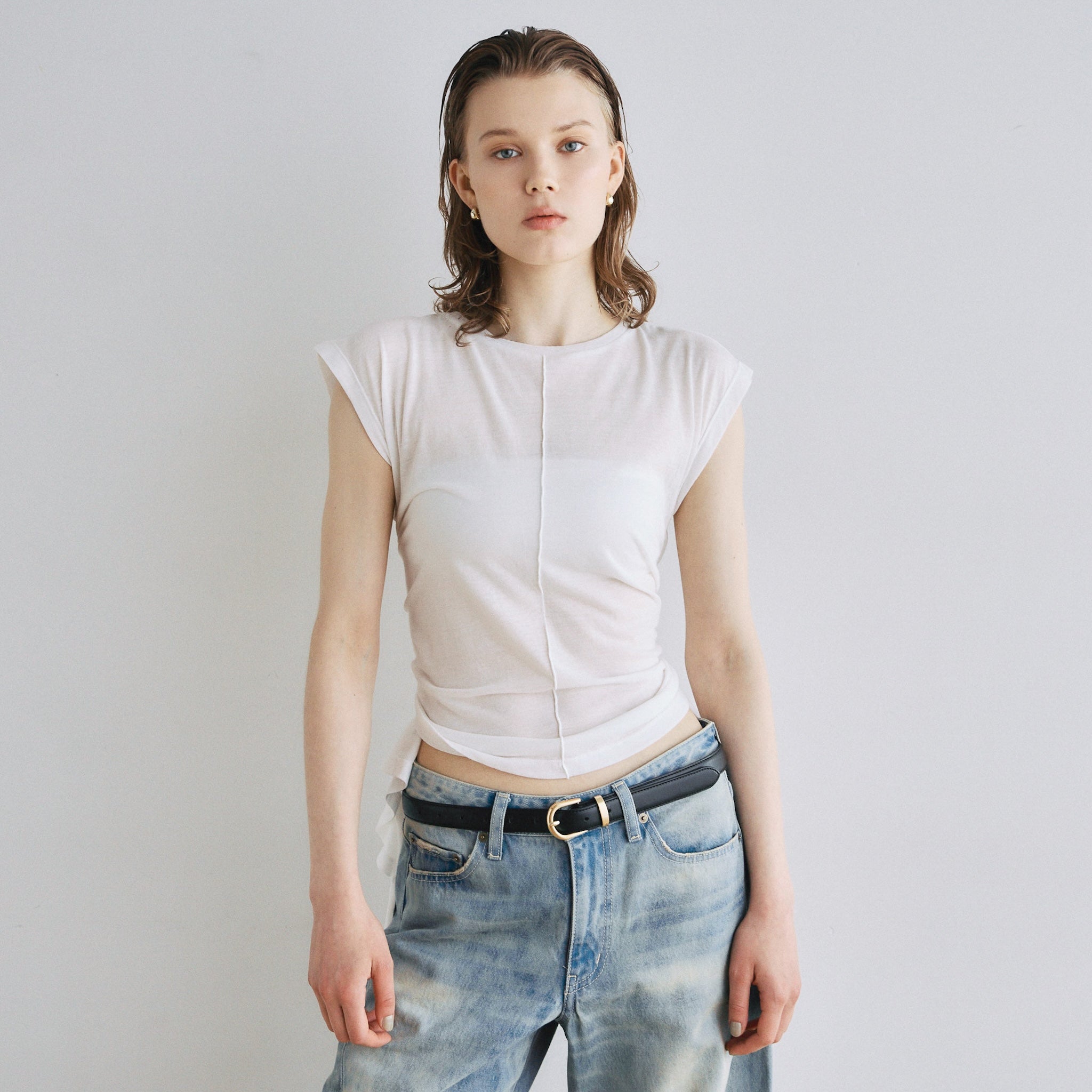 Smooth Touch Fin Frill Top