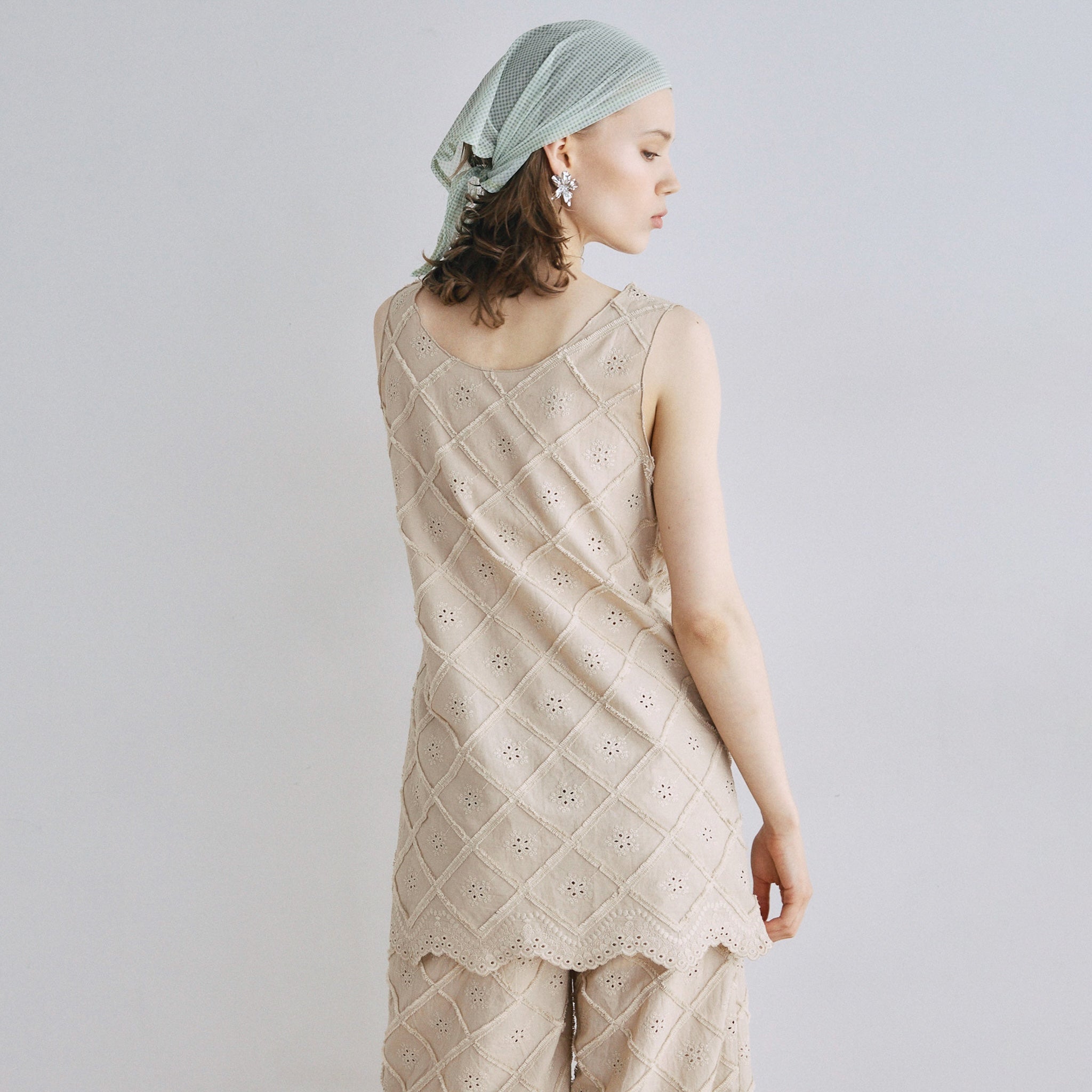 Cotton Lace Scalloped Tunic