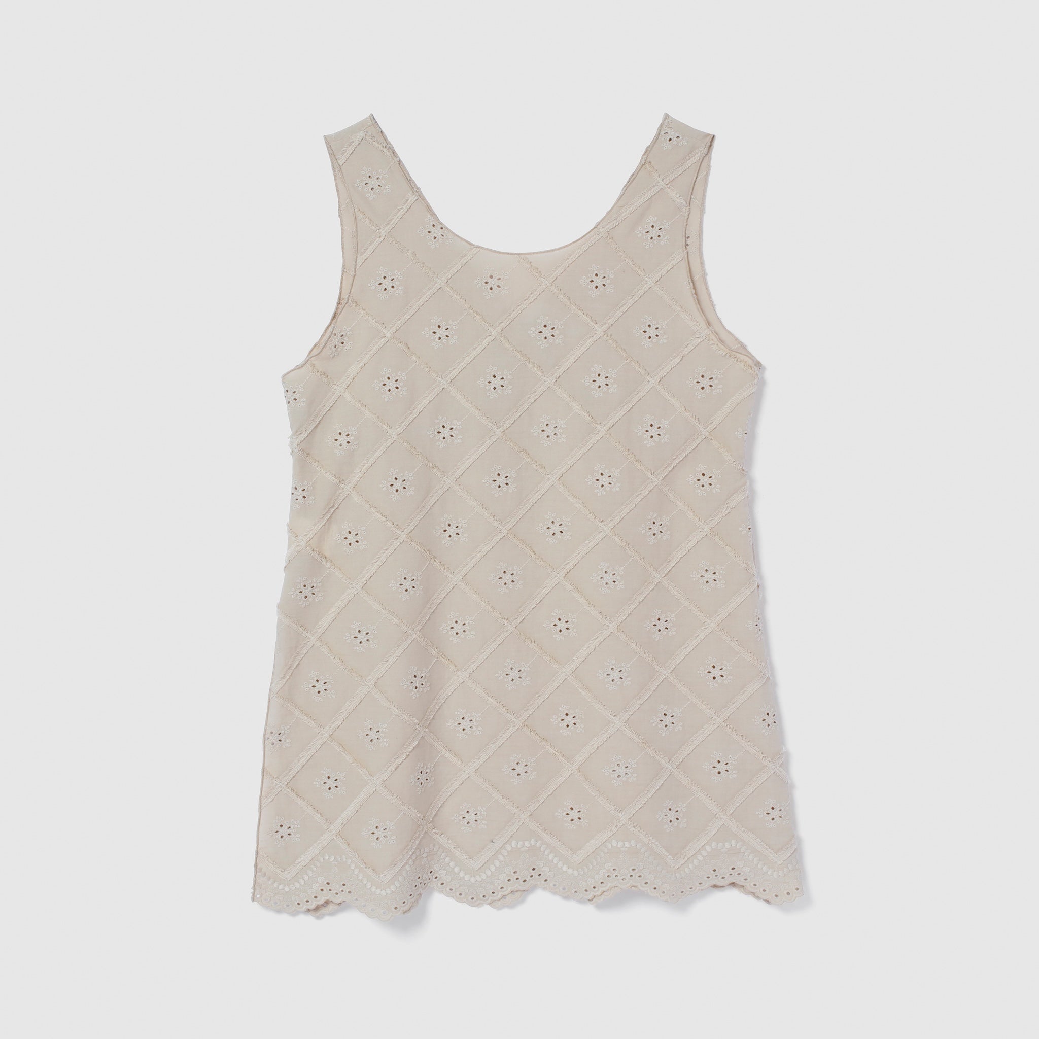 Cotton Lace Scalloped Tunic