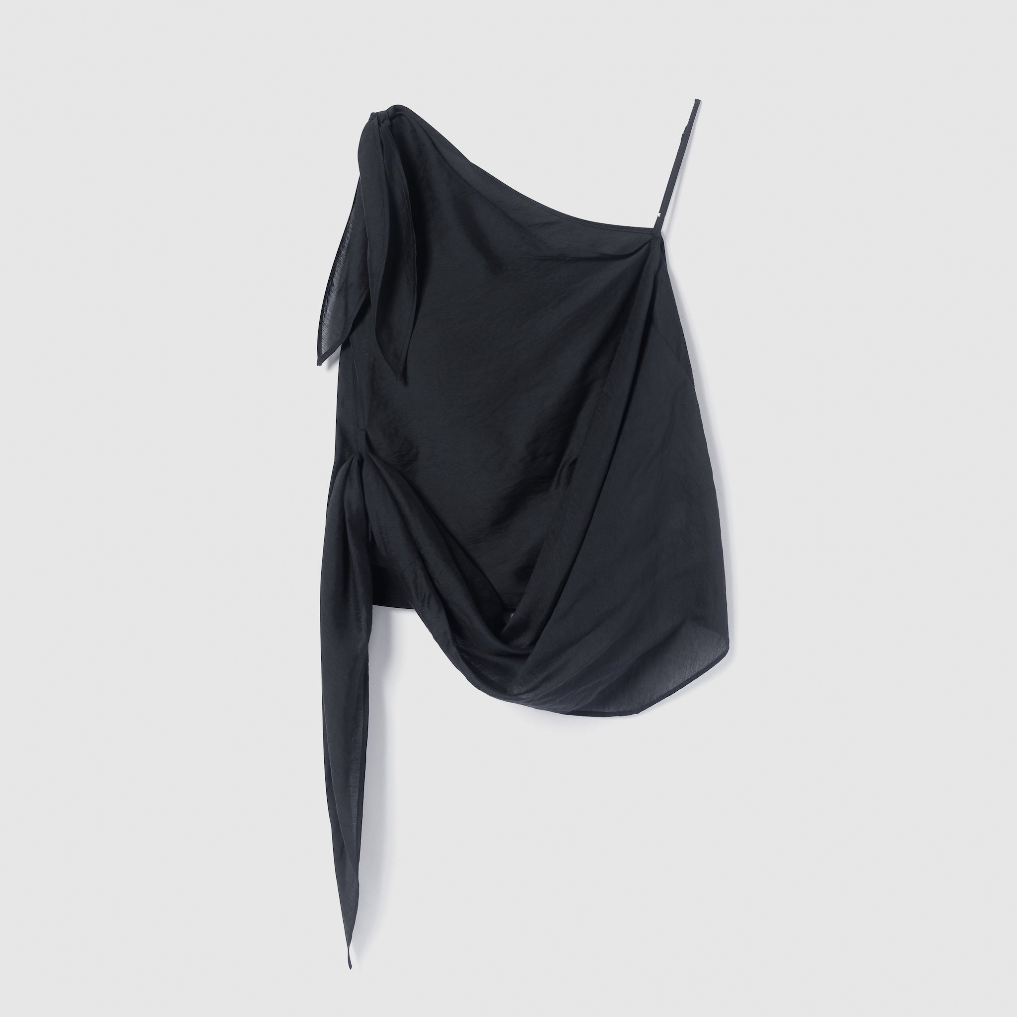 Asymmetrical Ribbon Sheer Top Set