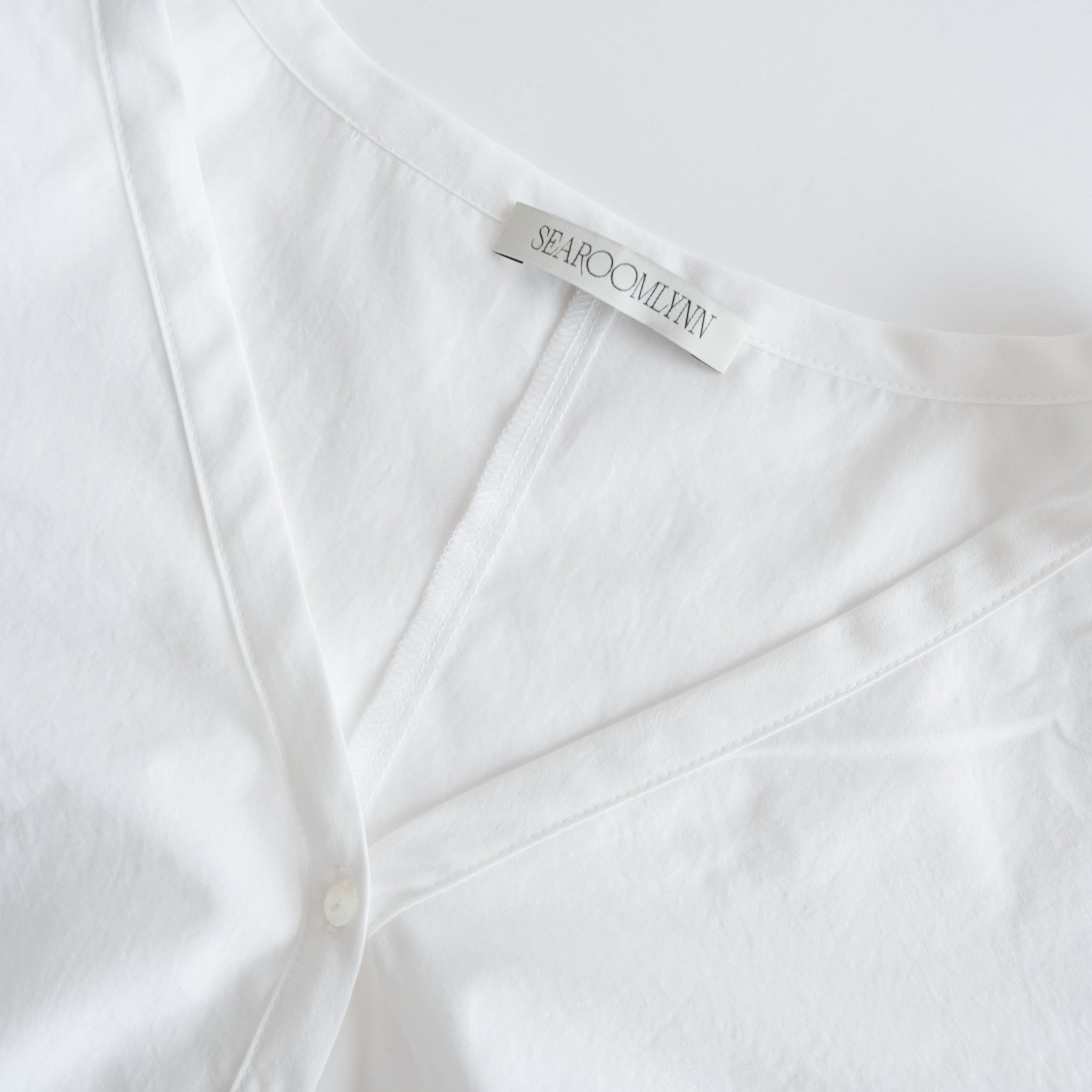 self-tie ウエストラップシャツトップス