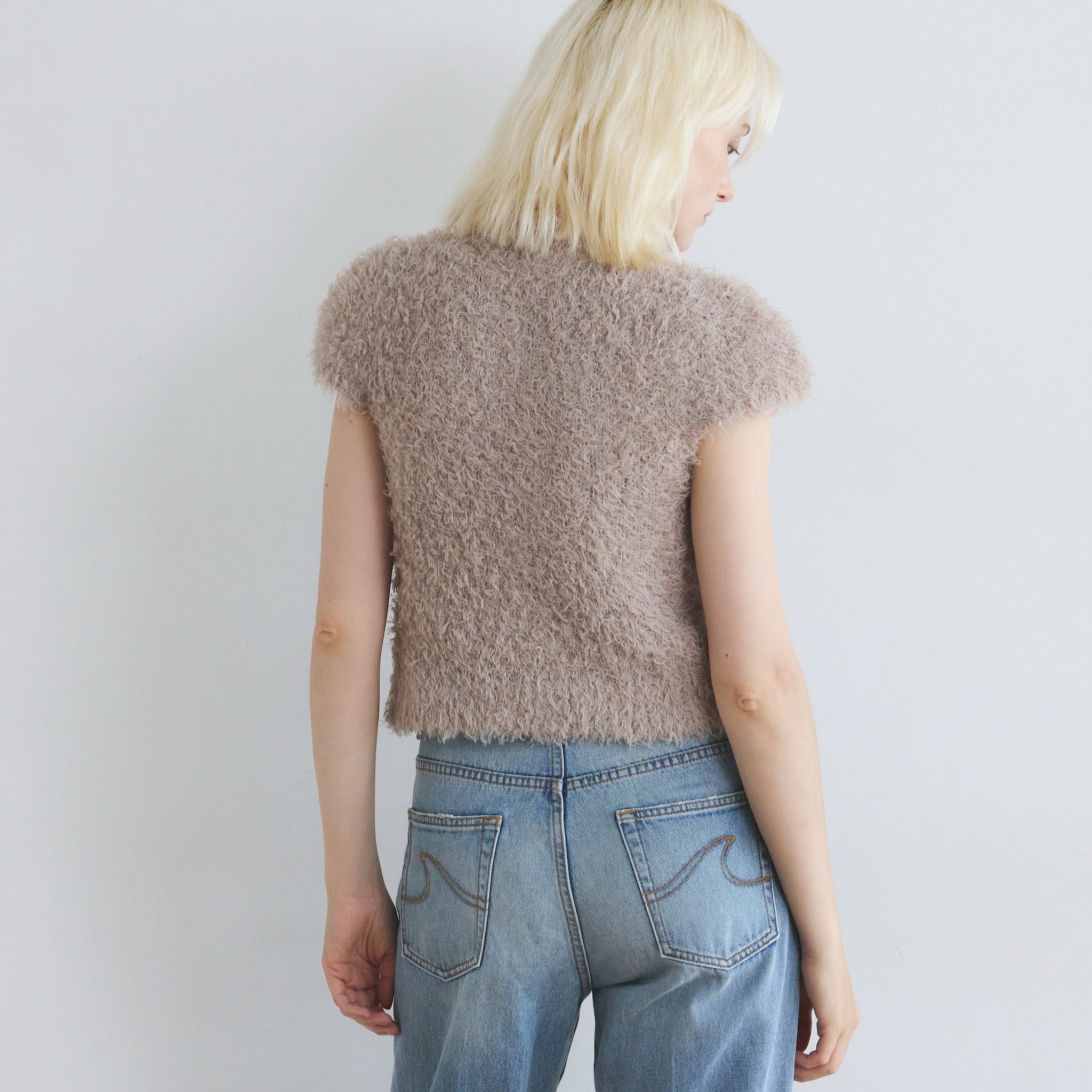 Poodle Yarn 2wayネックトップス
