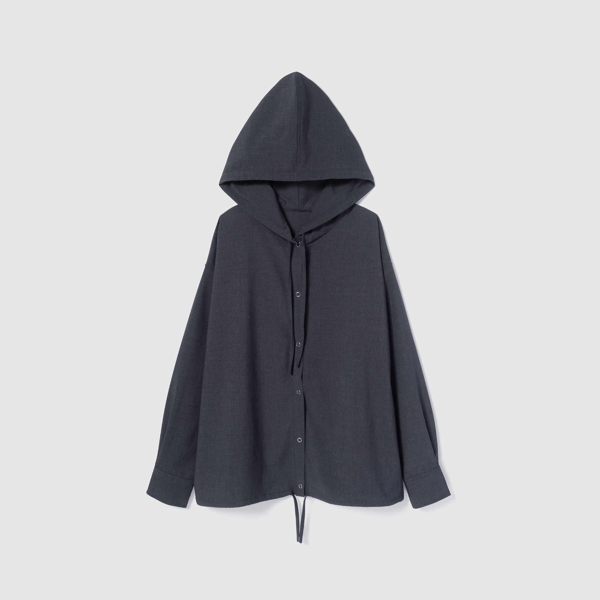 Dropショルダーシャツフーディーブルゾン