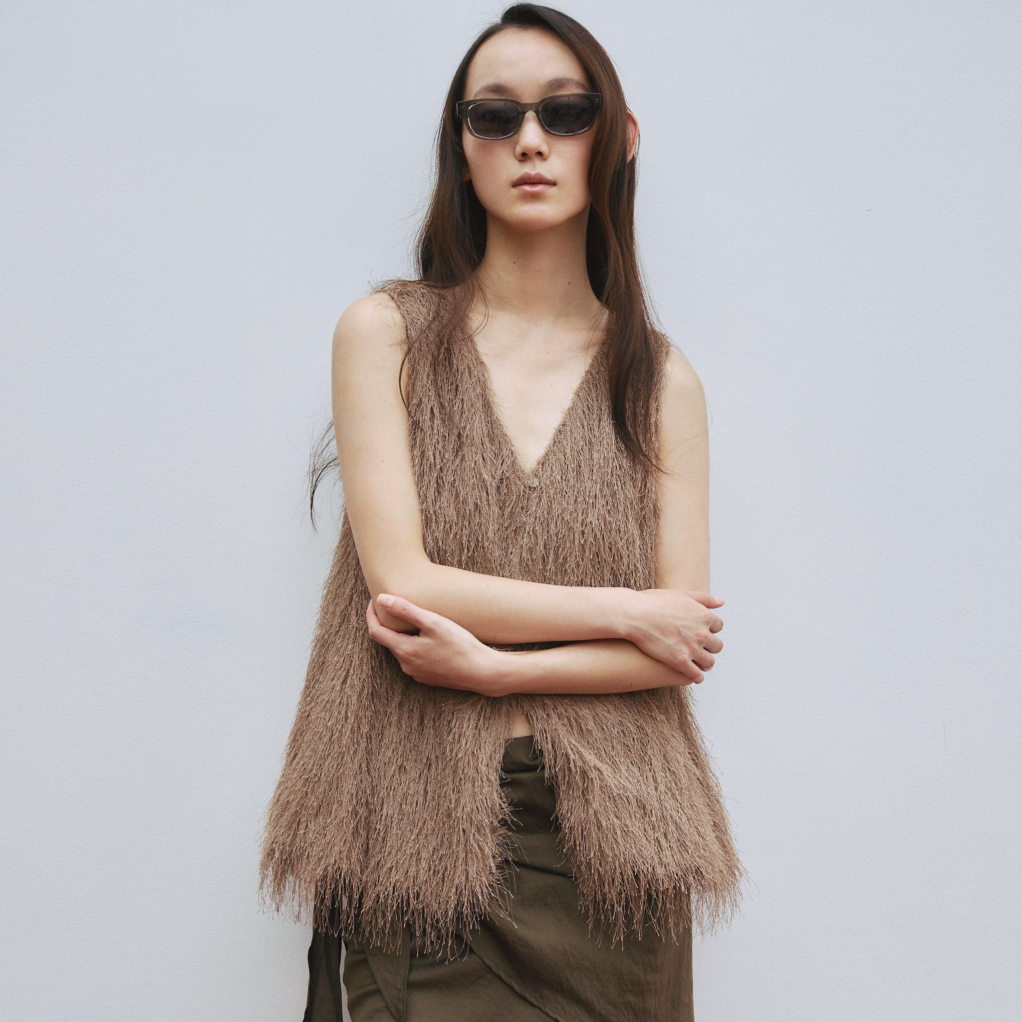 Feather Fringe Balloon Vest