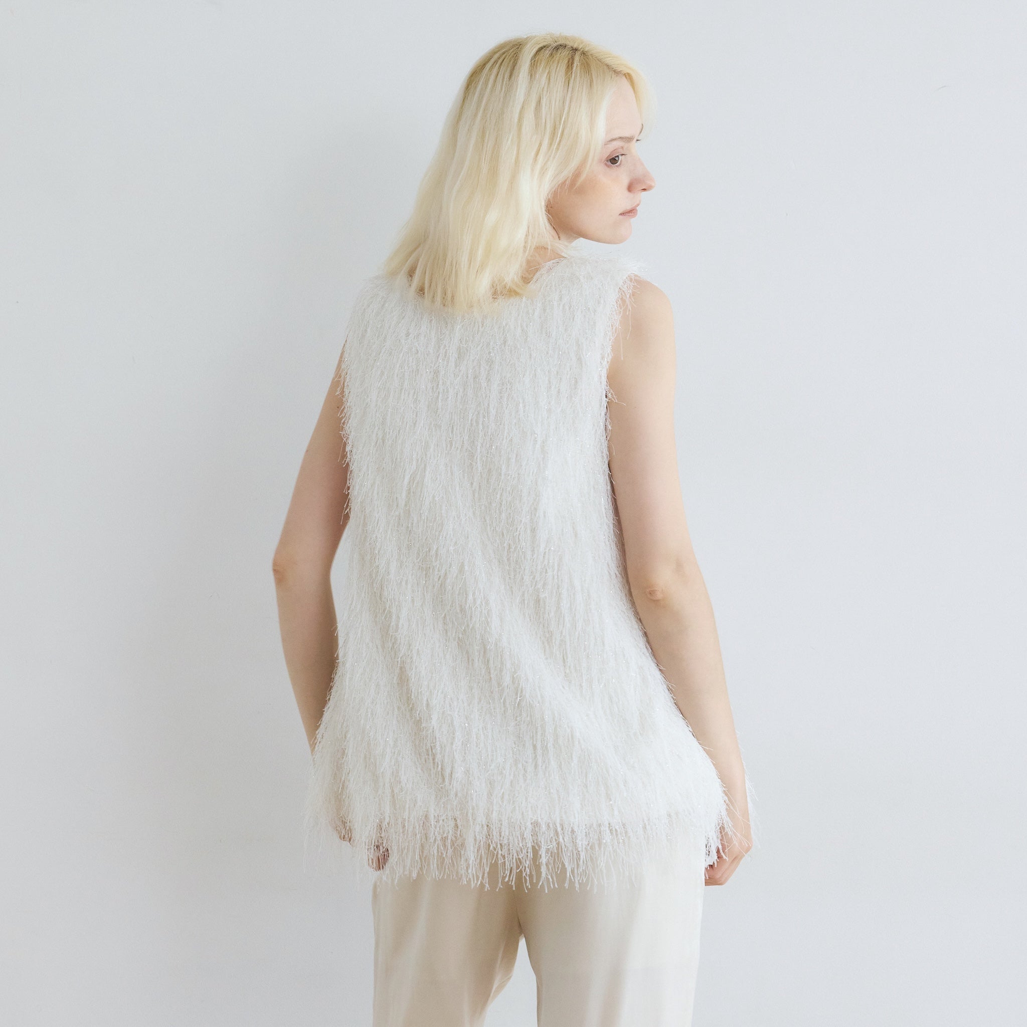 Feather Fringe Balloon Vest