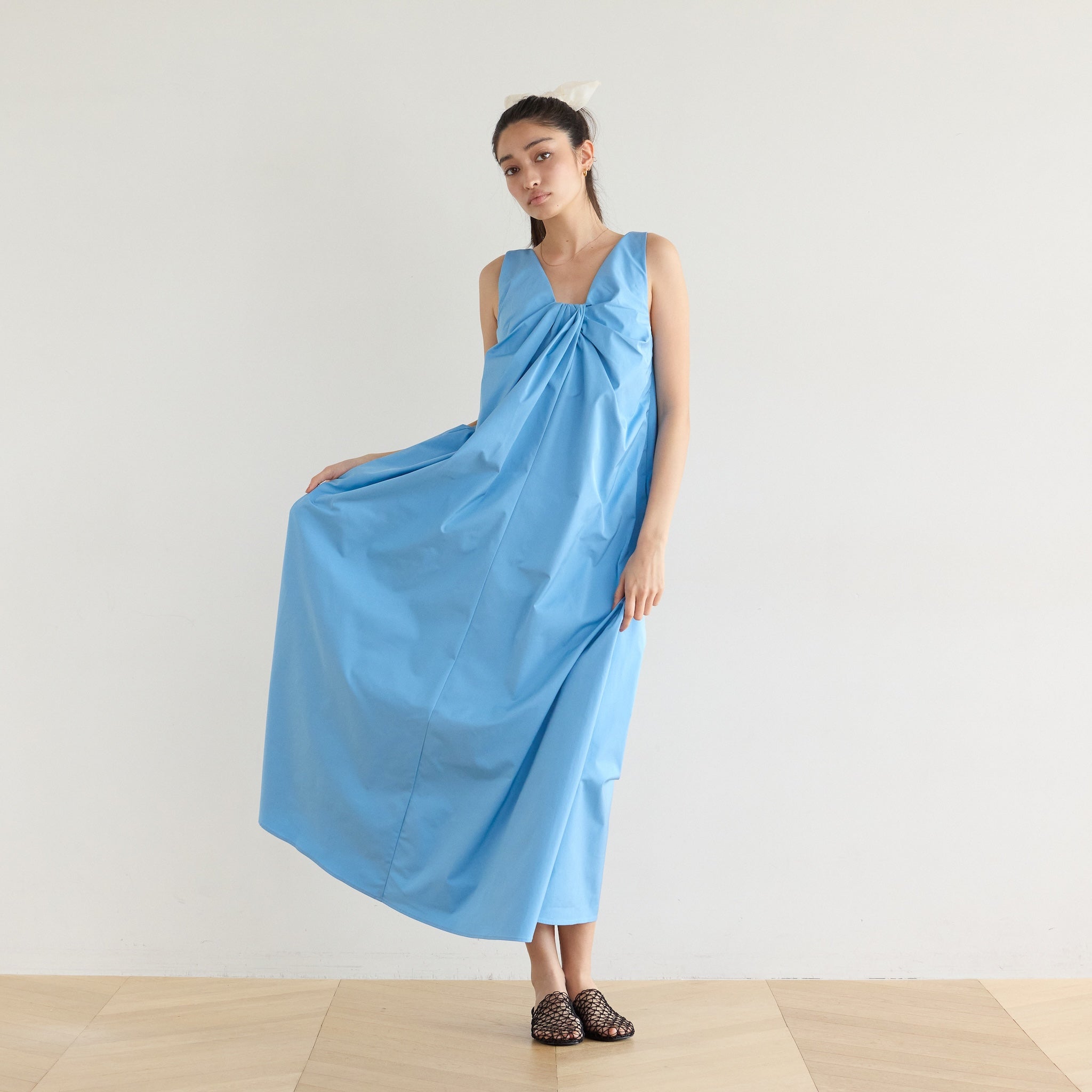 Front Twist Flare Dress