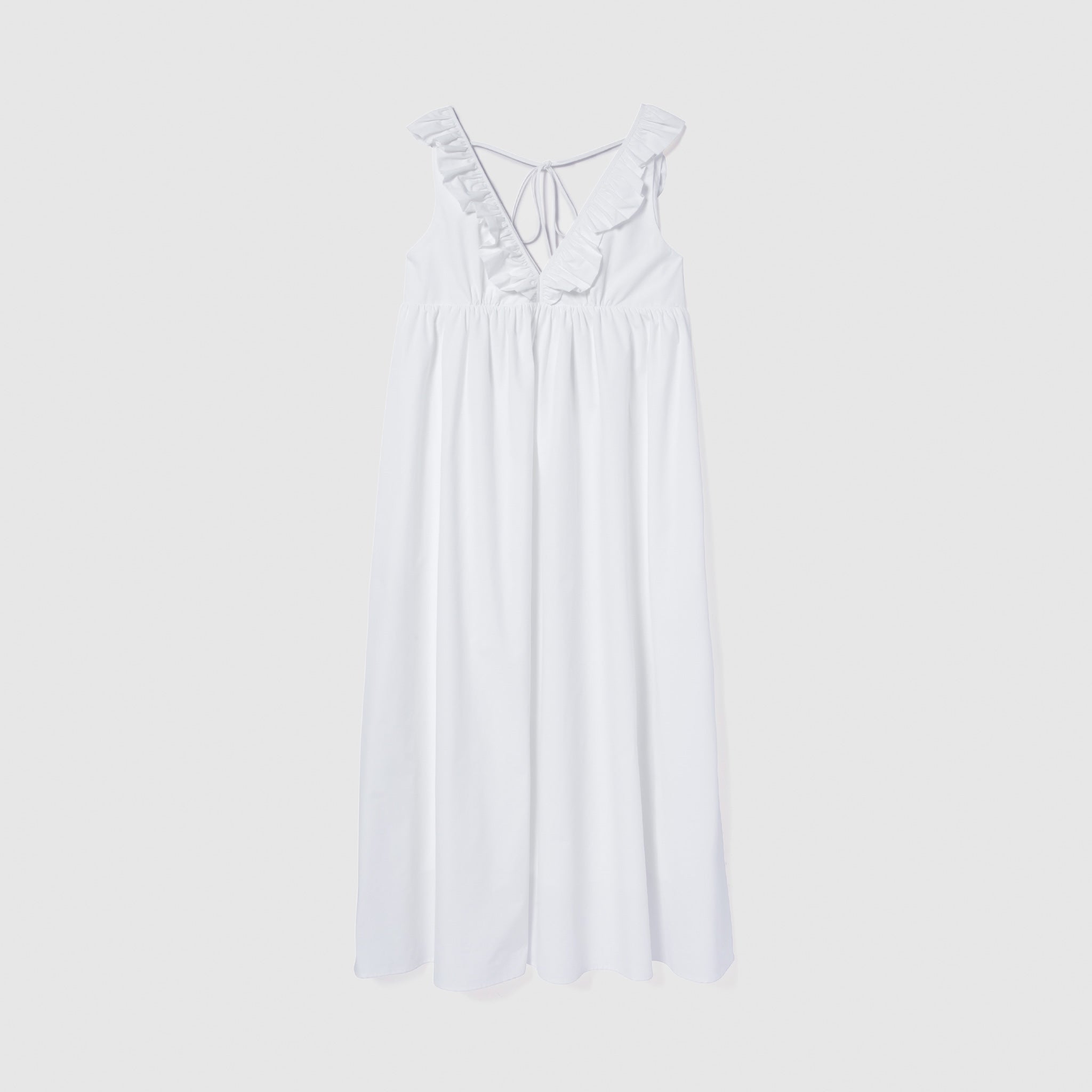 Back Ribbon Frill Neck Dress