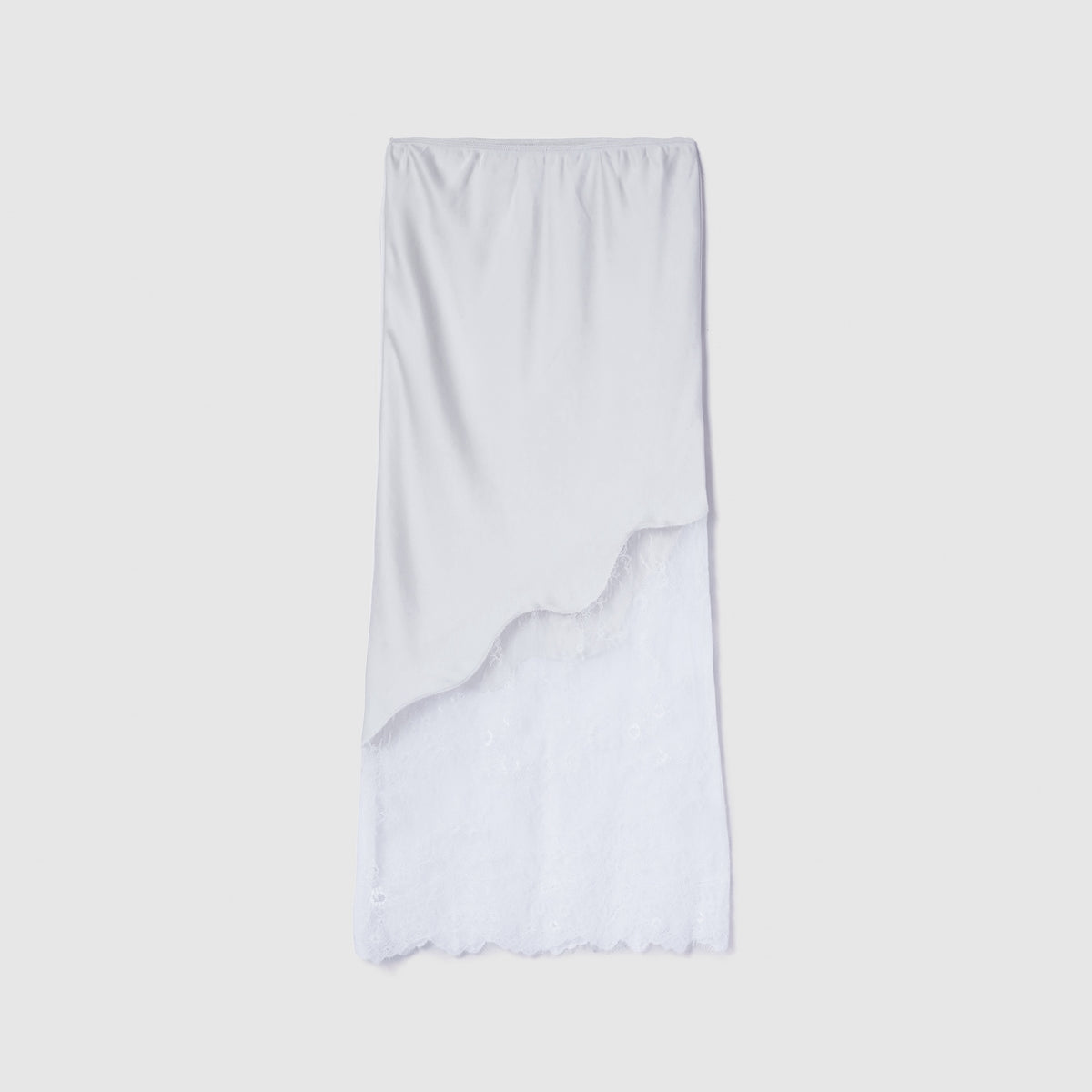 Recycled Satin Lacy A-Line Skirt