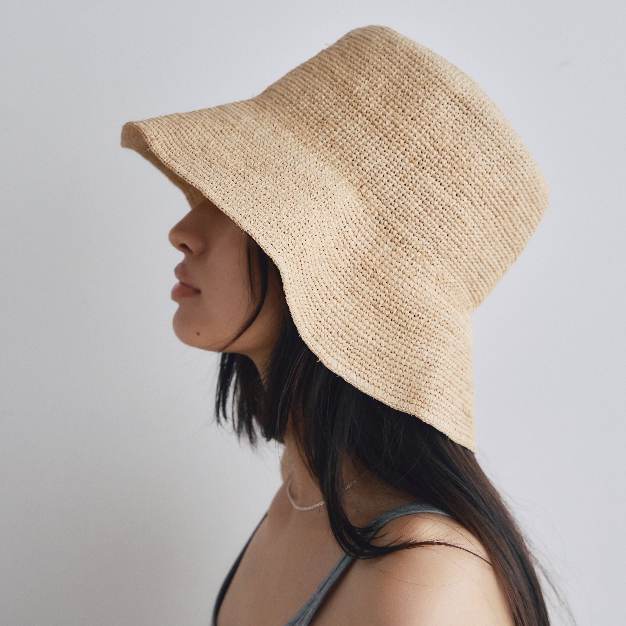 ラフィアバケットHAT