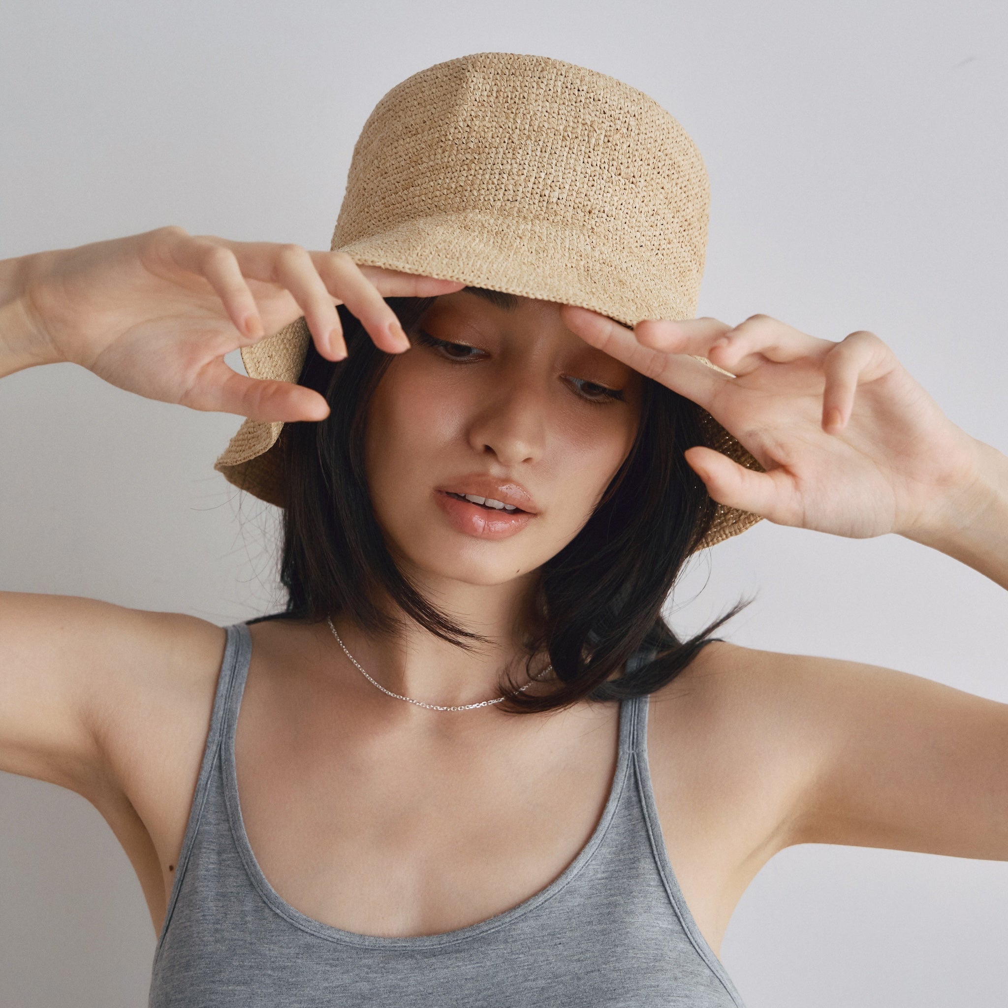 ラフィアバケットHAT