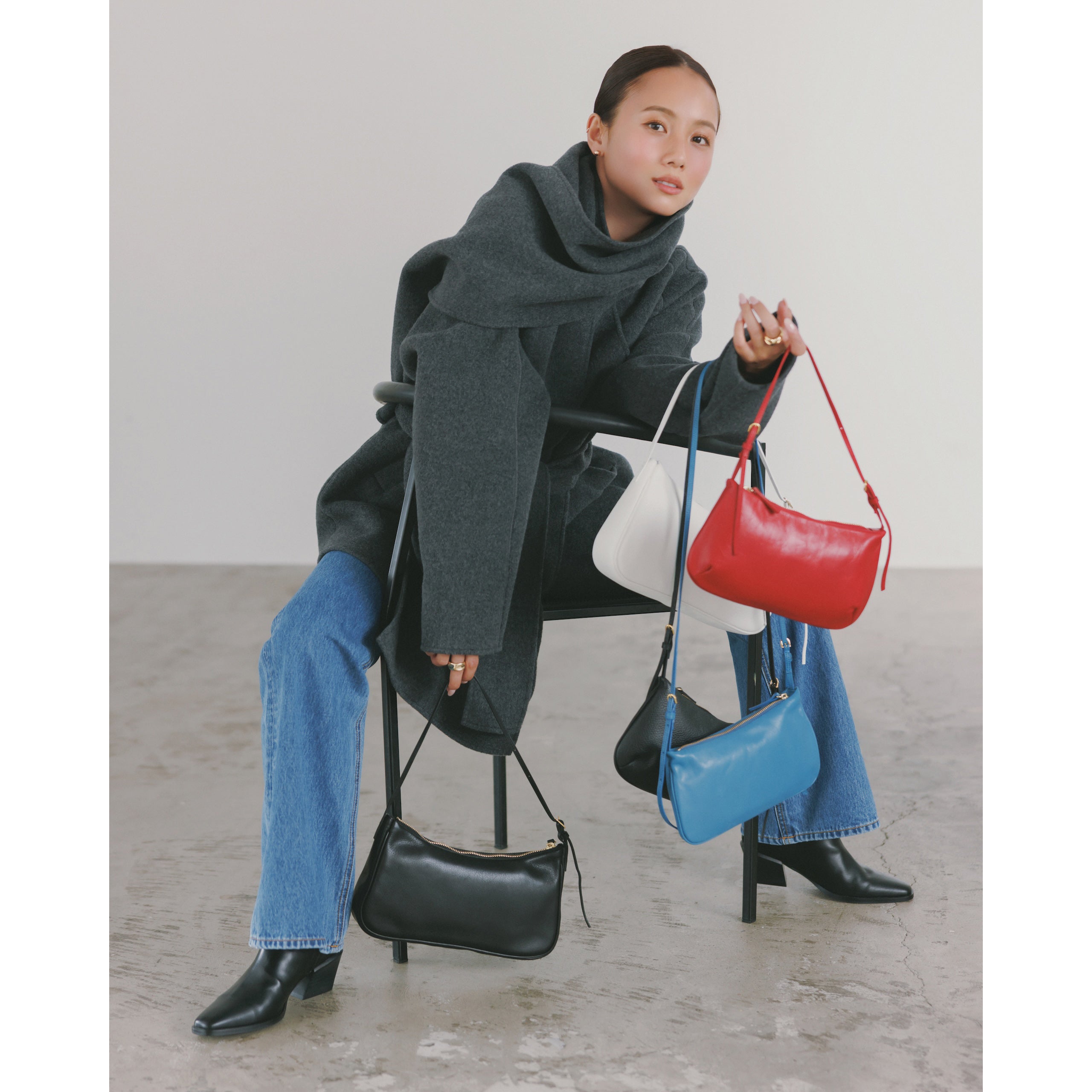 collab Leather Hobo Bag