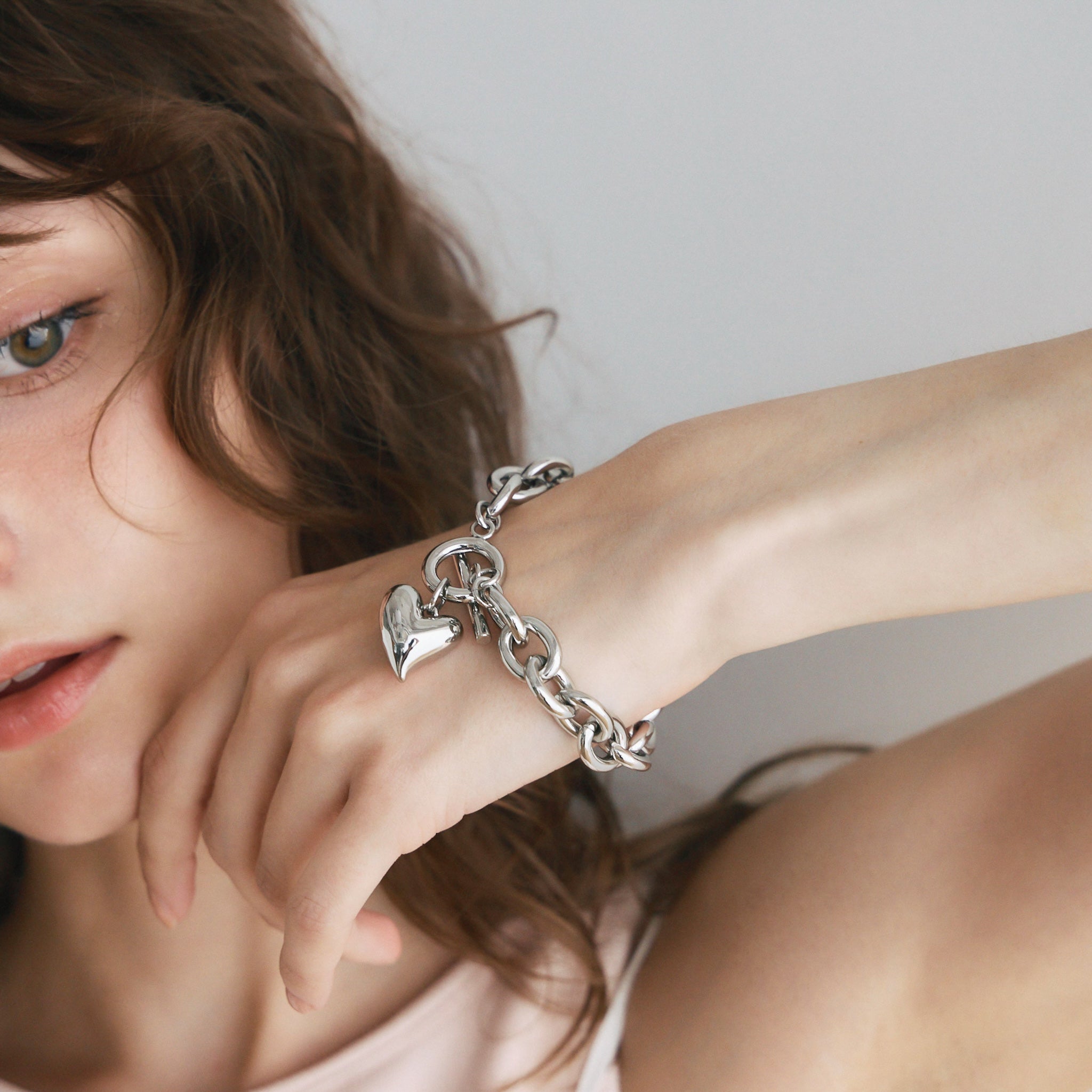 Puffy Heart Bracelet