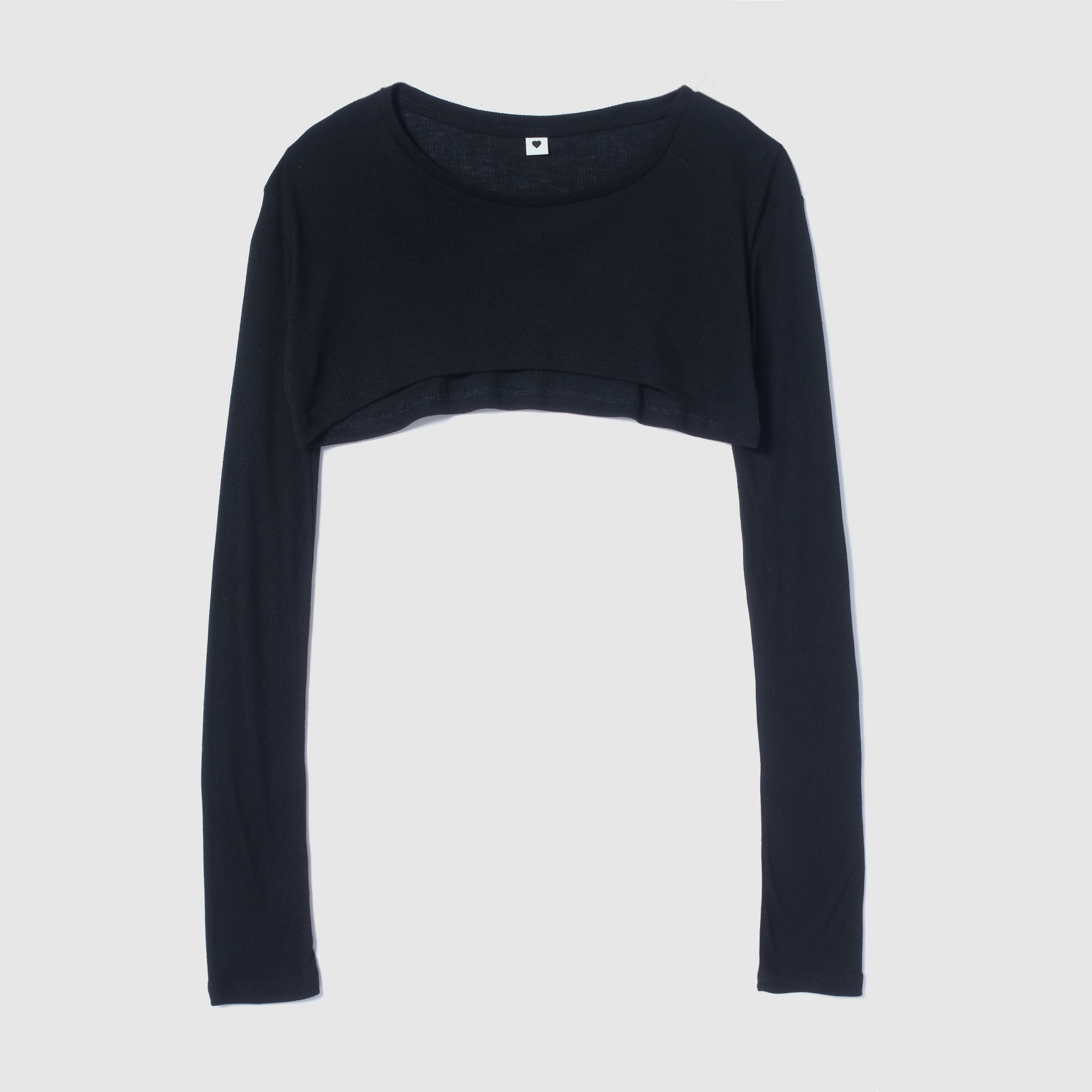 Airy RIB half cut mini top