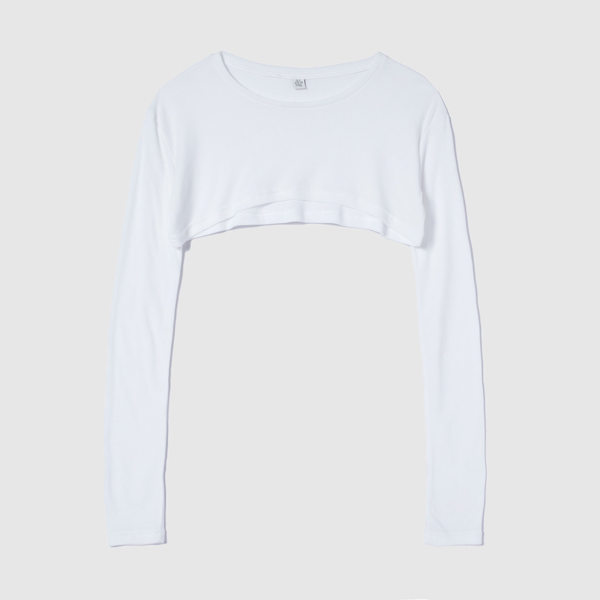 Airy RIB half cut mini top