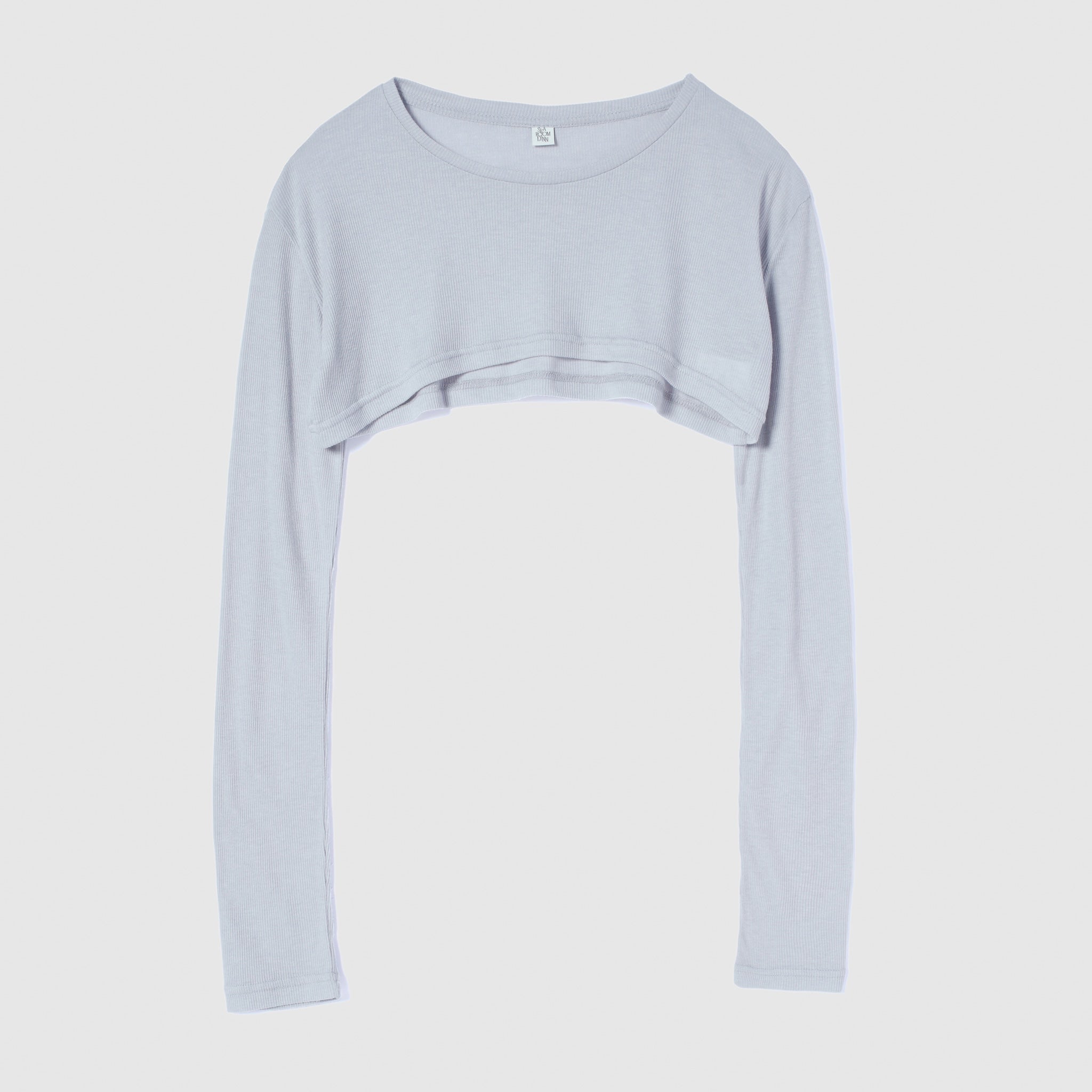 Airy RIB half cut mini top