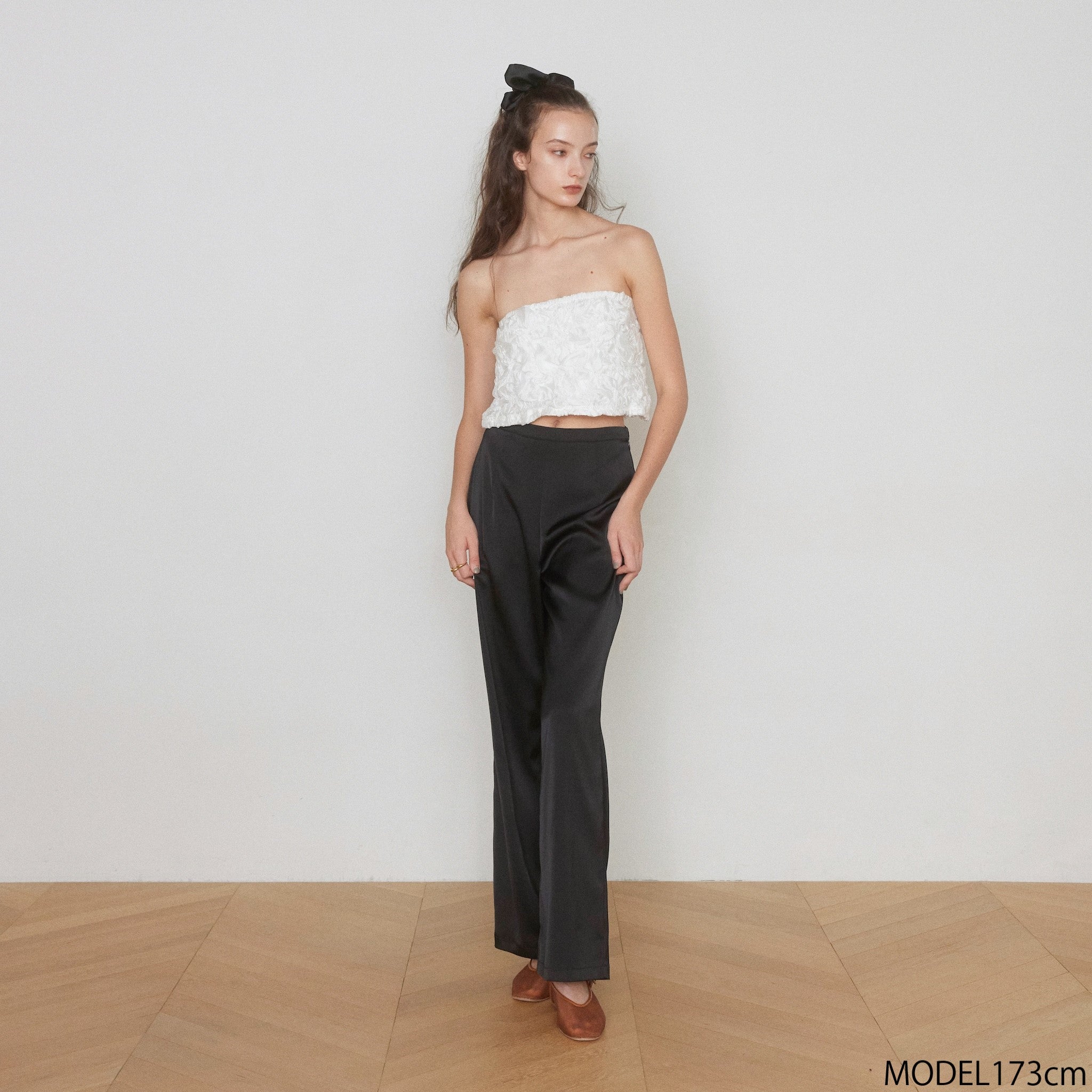 Random Shirring Bareback Bustier