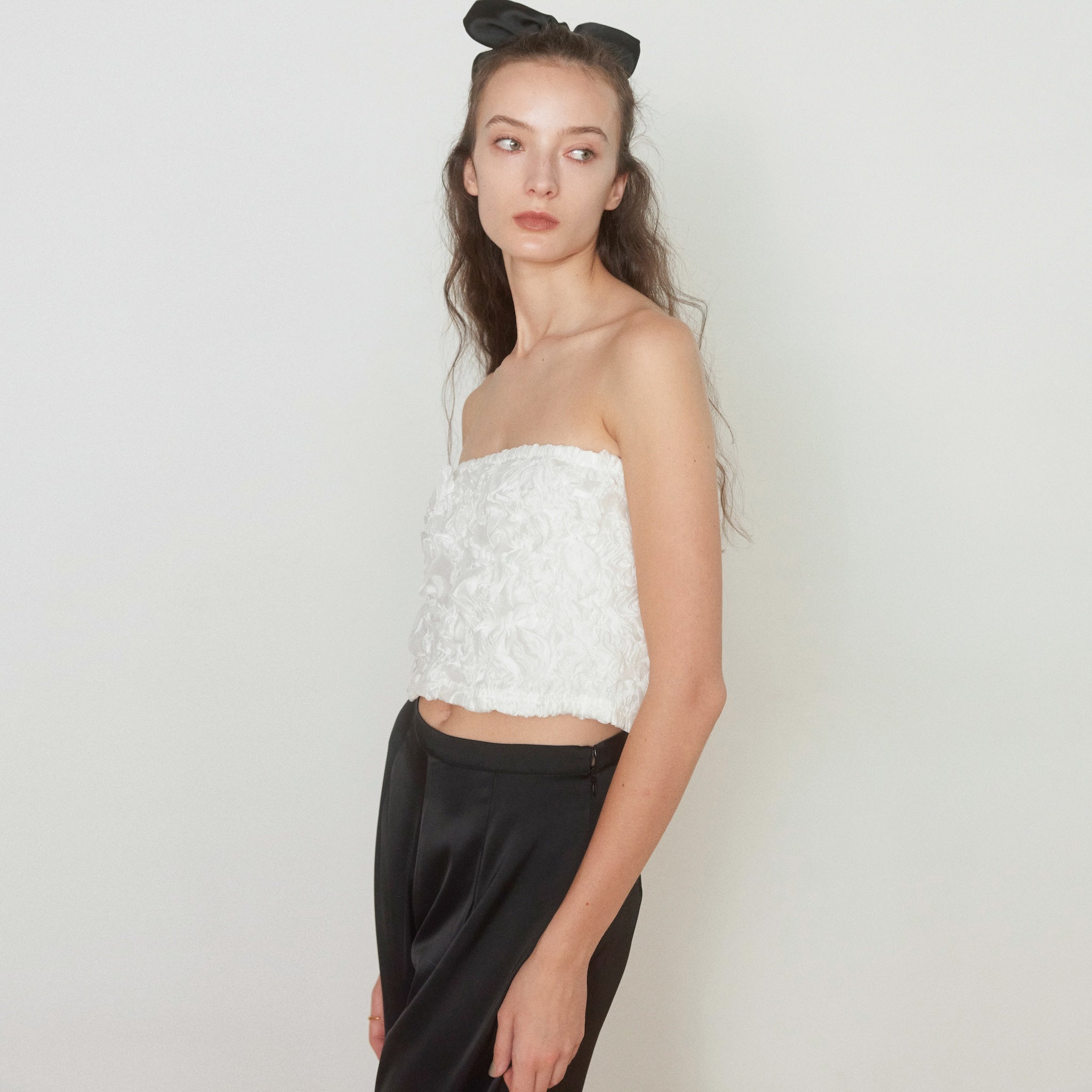 Random Shirring Bareback Bustier