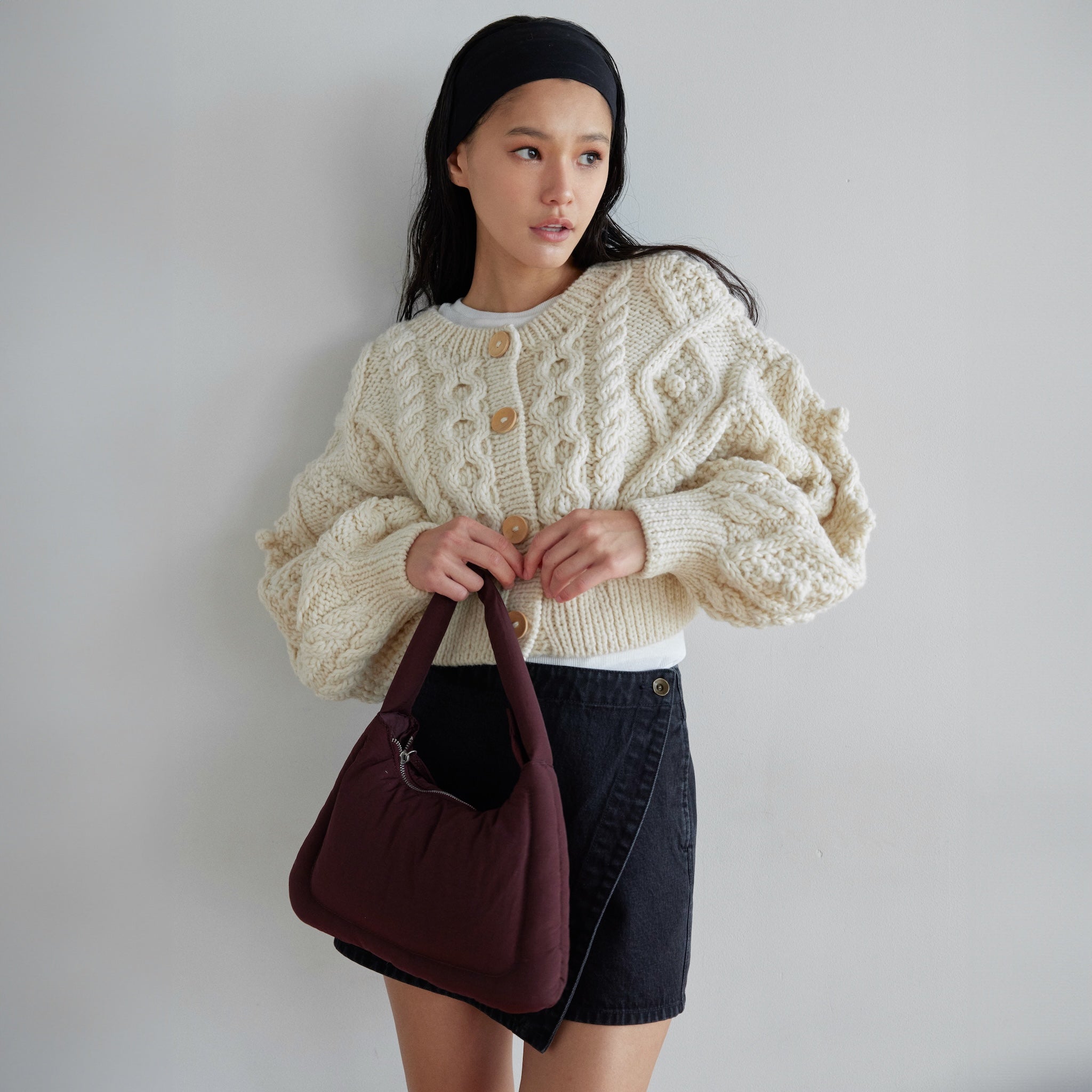 Handmade Wool 2way Cardigan