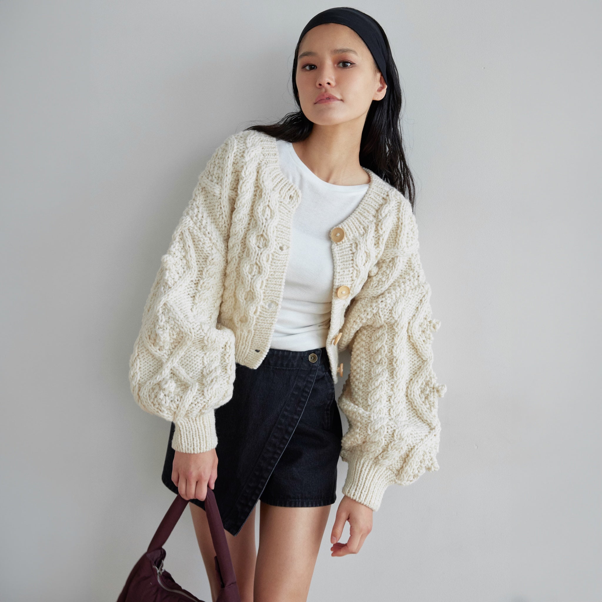 Handmade Wool 2way Cardigan