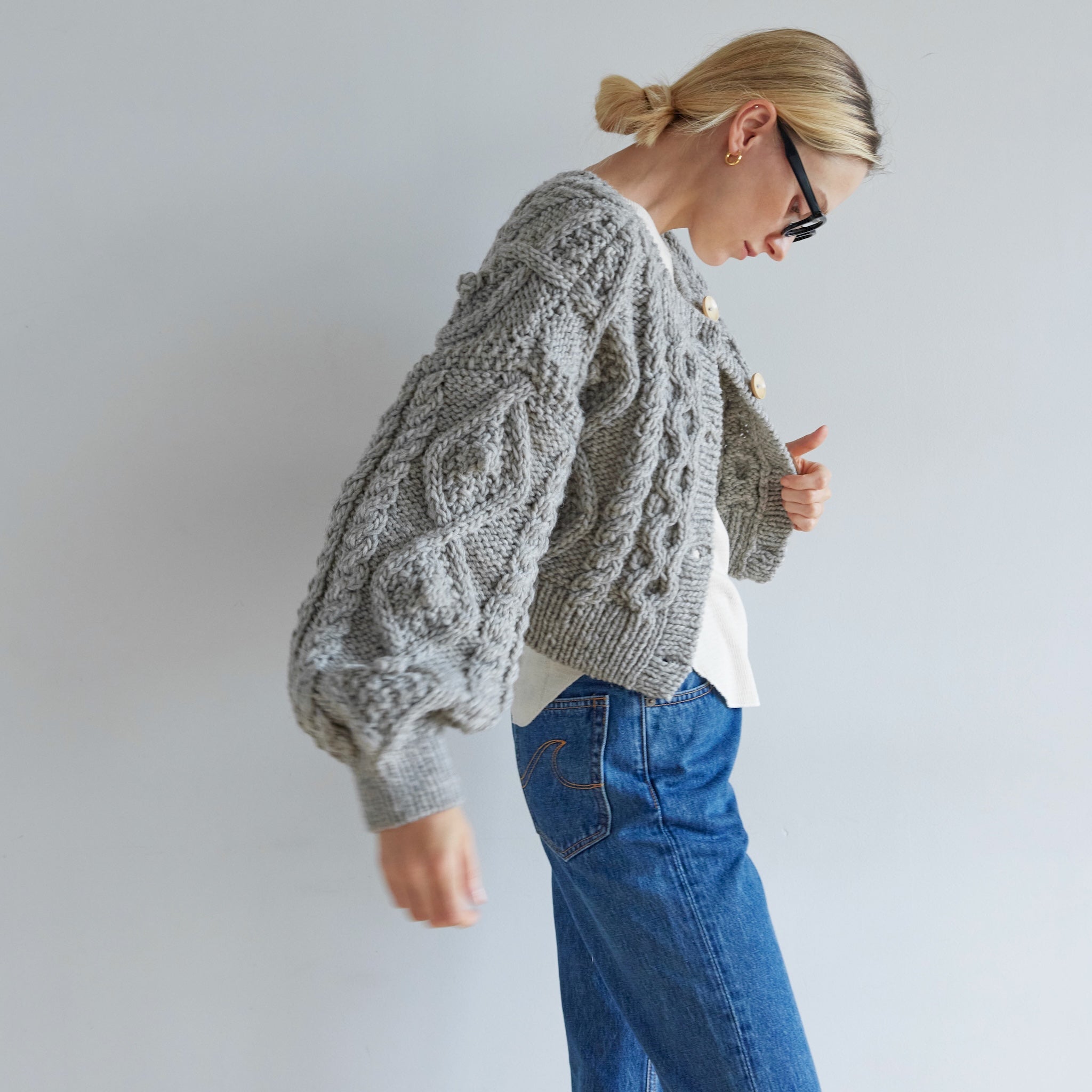 Handmade Wool 2way Cardigan