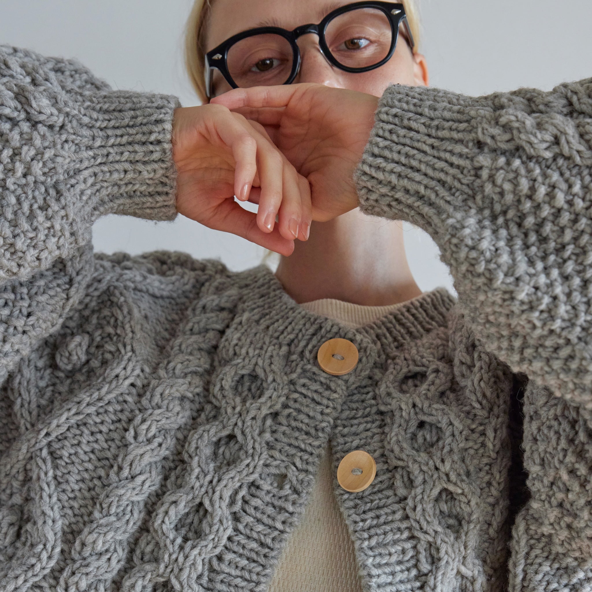 Handmade Wool 2way Cardigan
