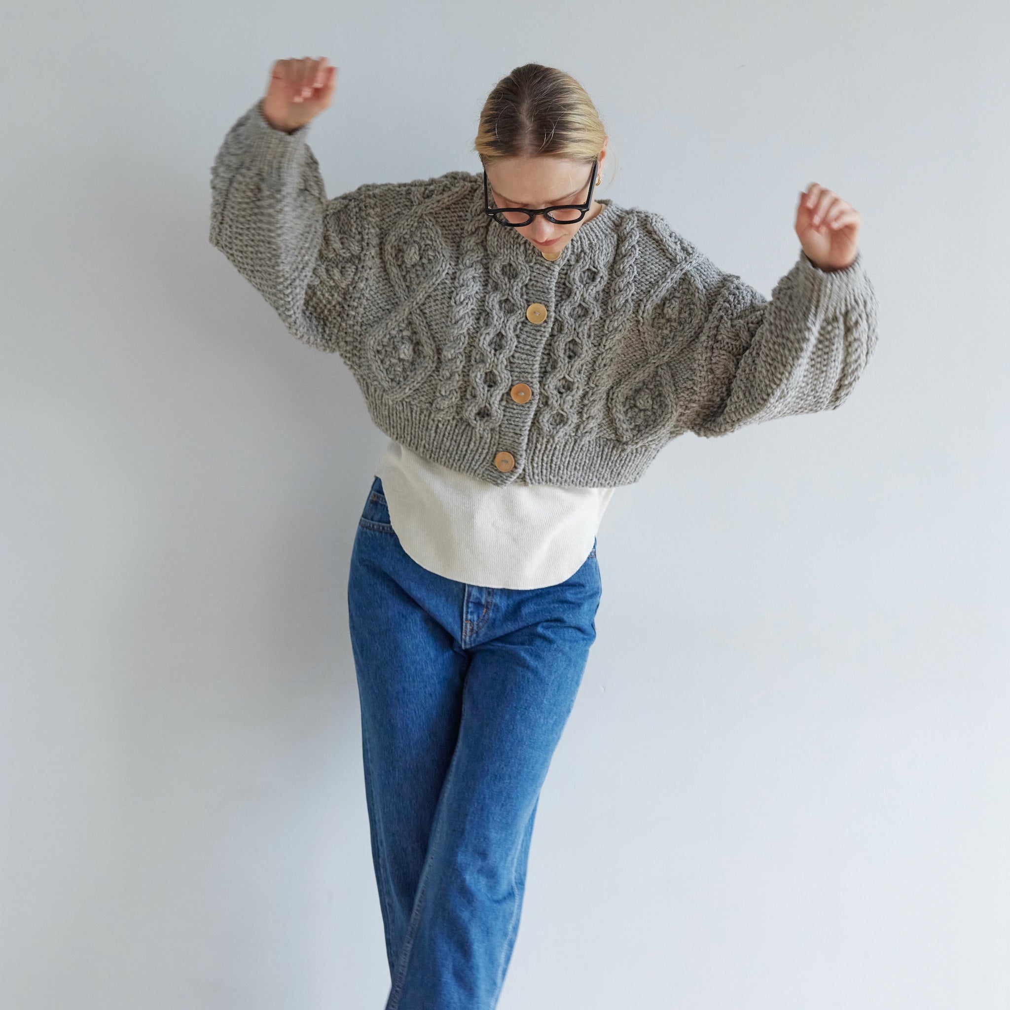 Handmade Wool 2way Cardigan