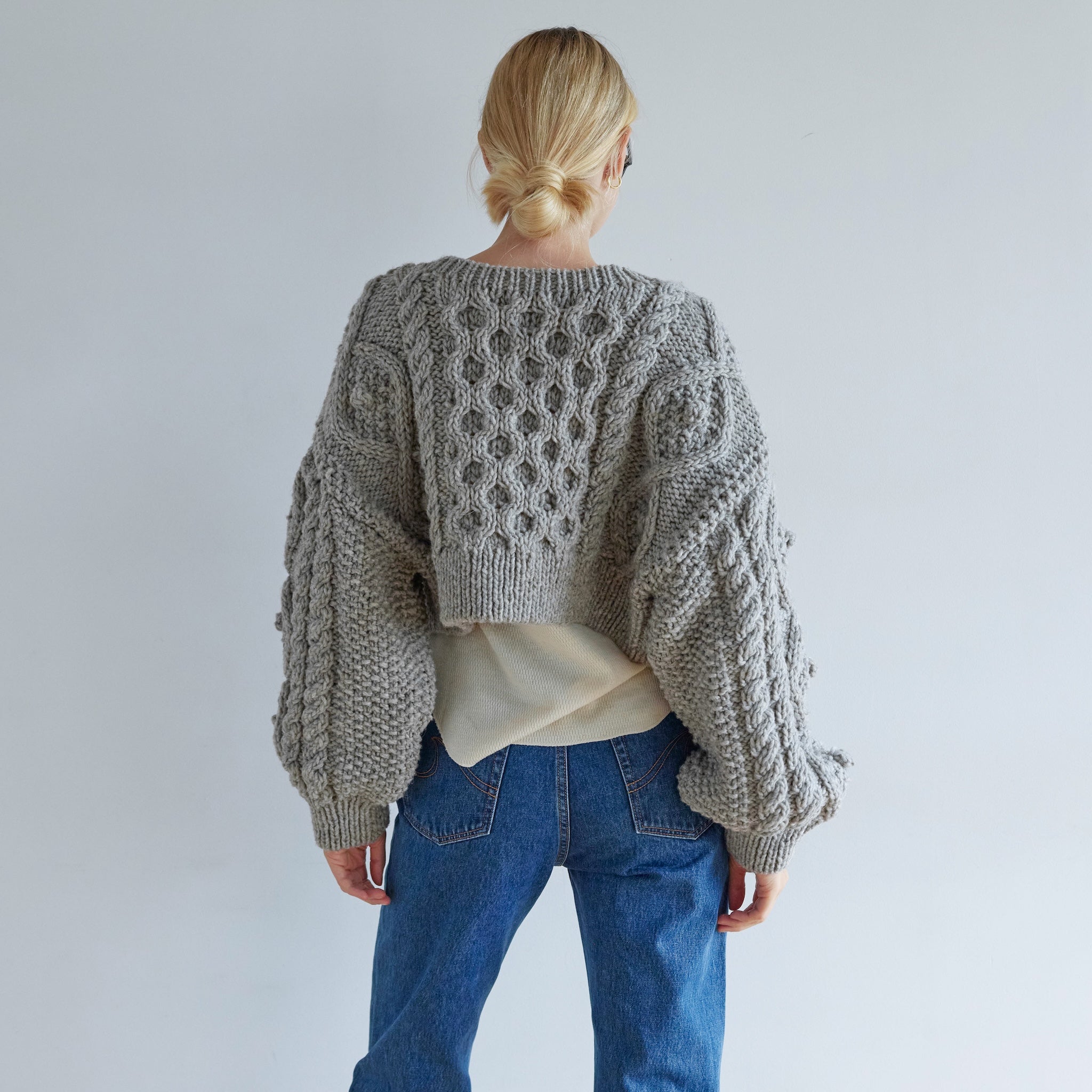 Handmade Wool 2way Cardigan