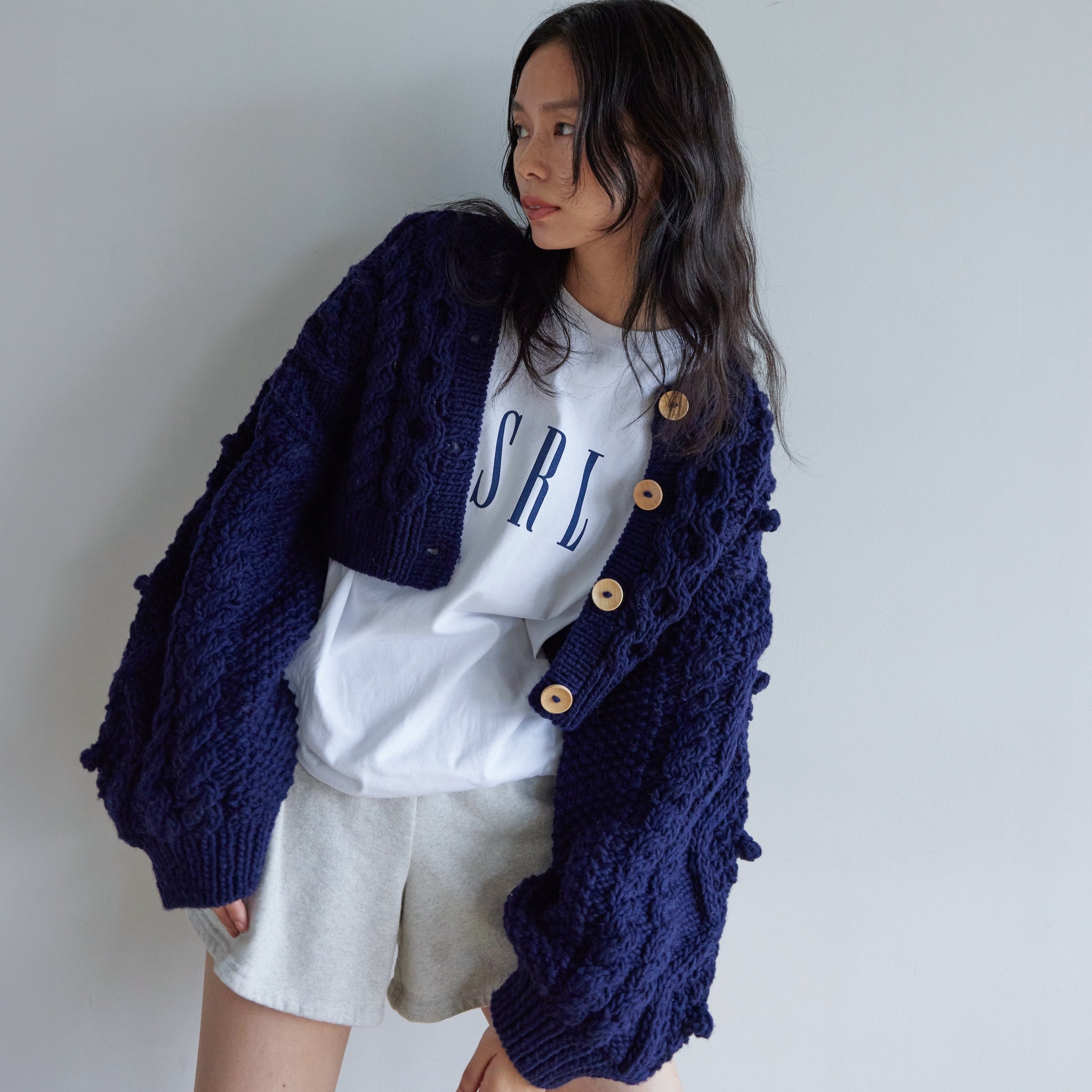 Handmade Wool 2way Cardigan