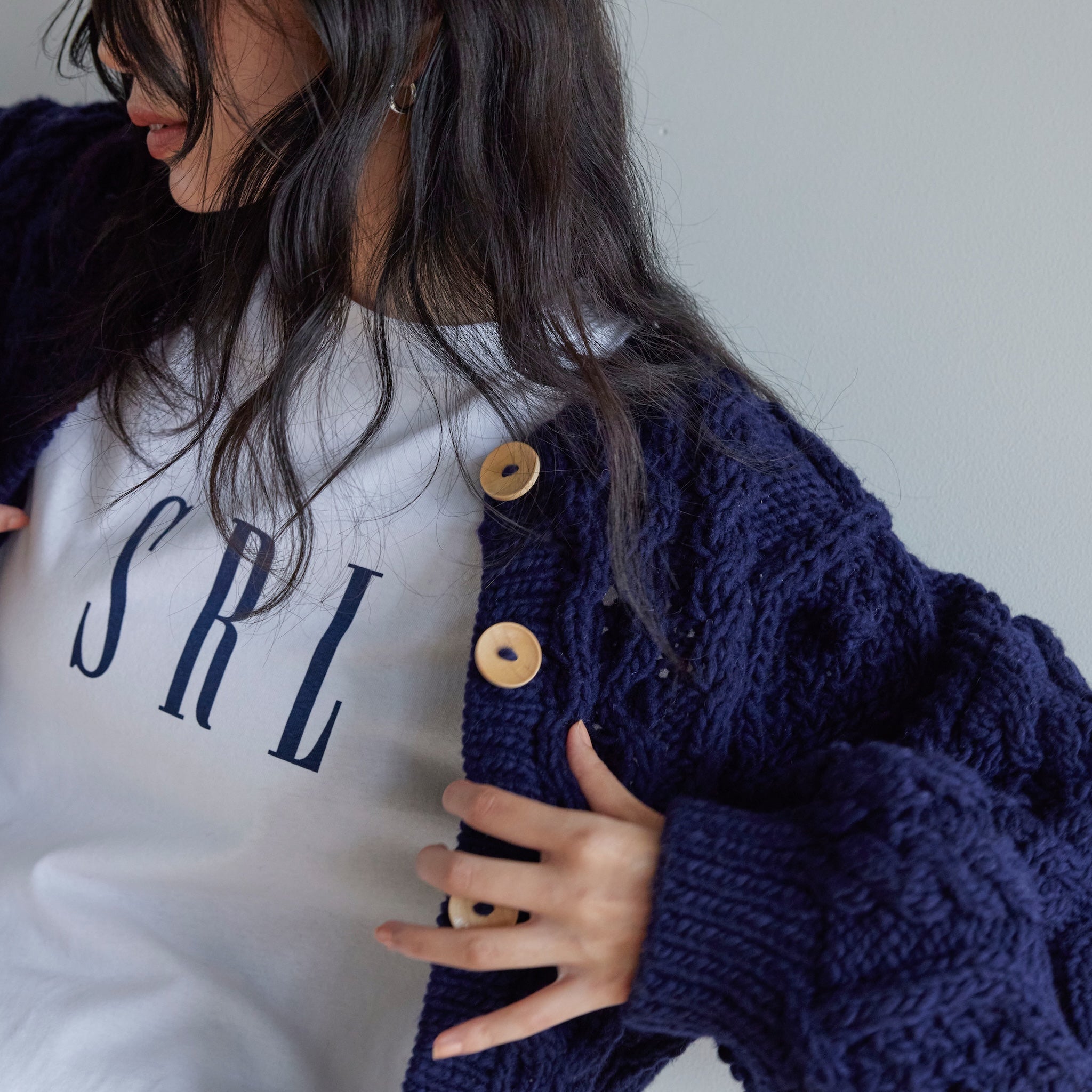 Handmade Wool 2way Cardigan