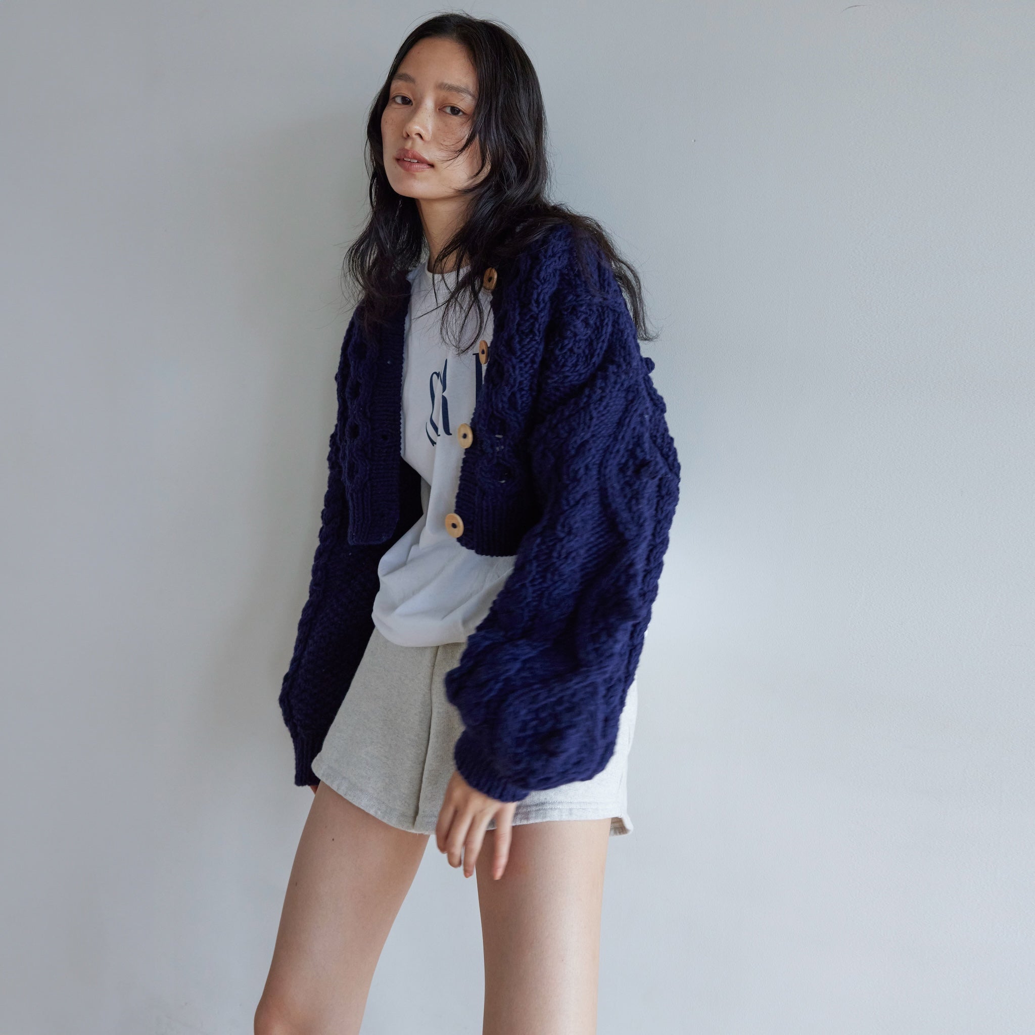 Handmade Wool 2way Cardigan