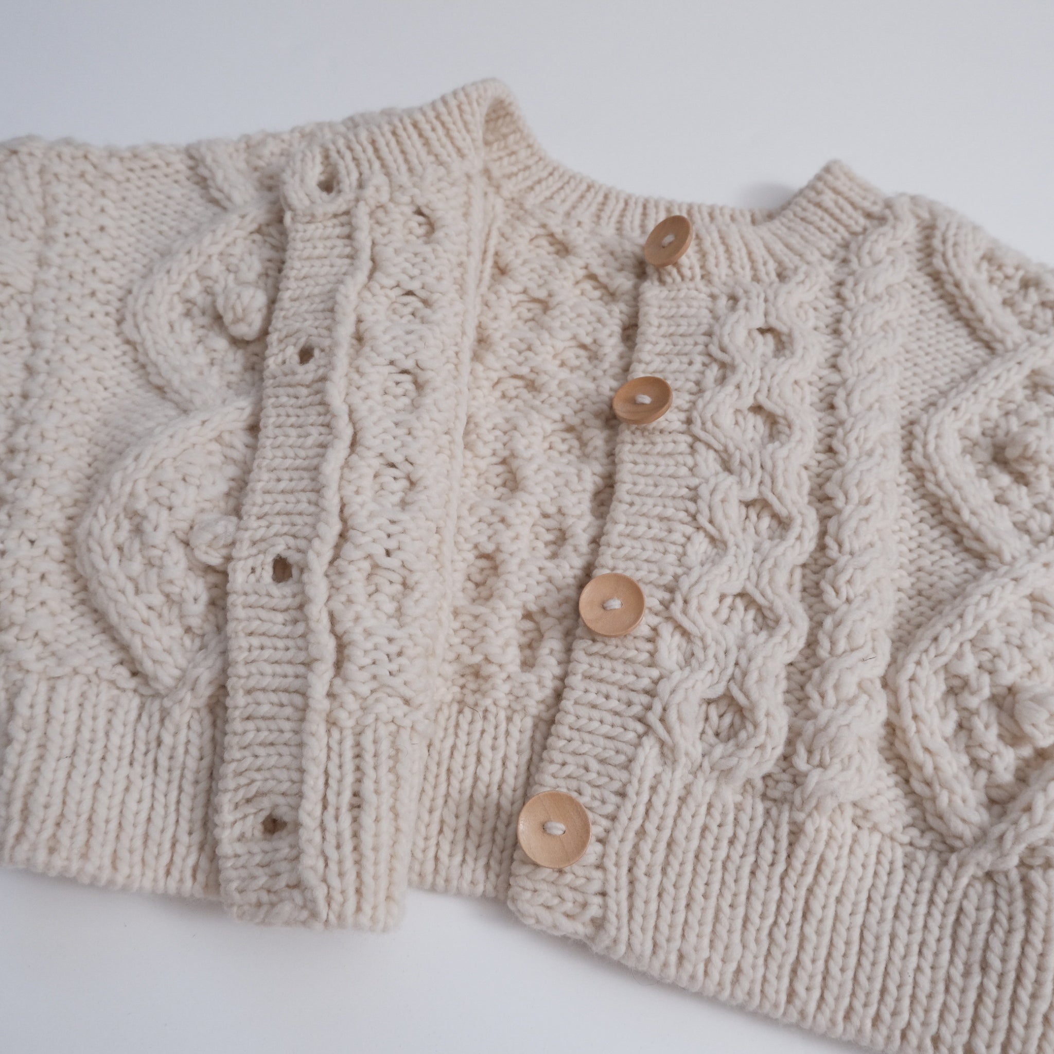 Handmade Wool 2way Cardigan