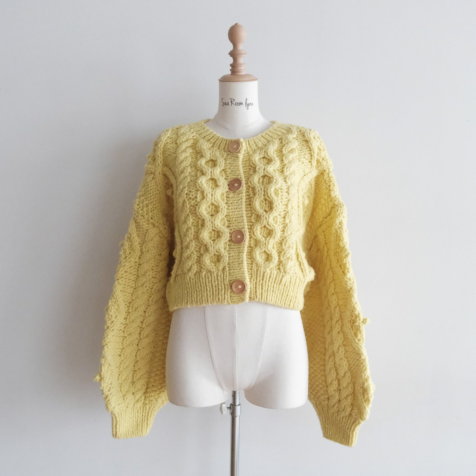 Handmade Wool 2way Cardigan