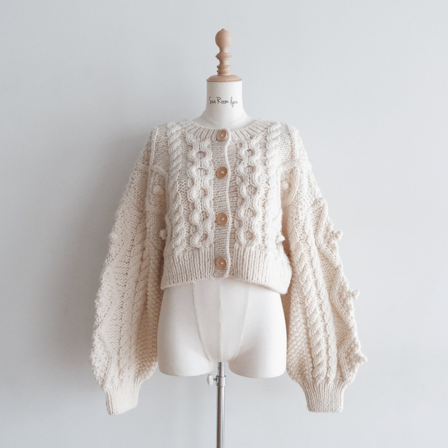 Handmade Wool 2way Cardigan