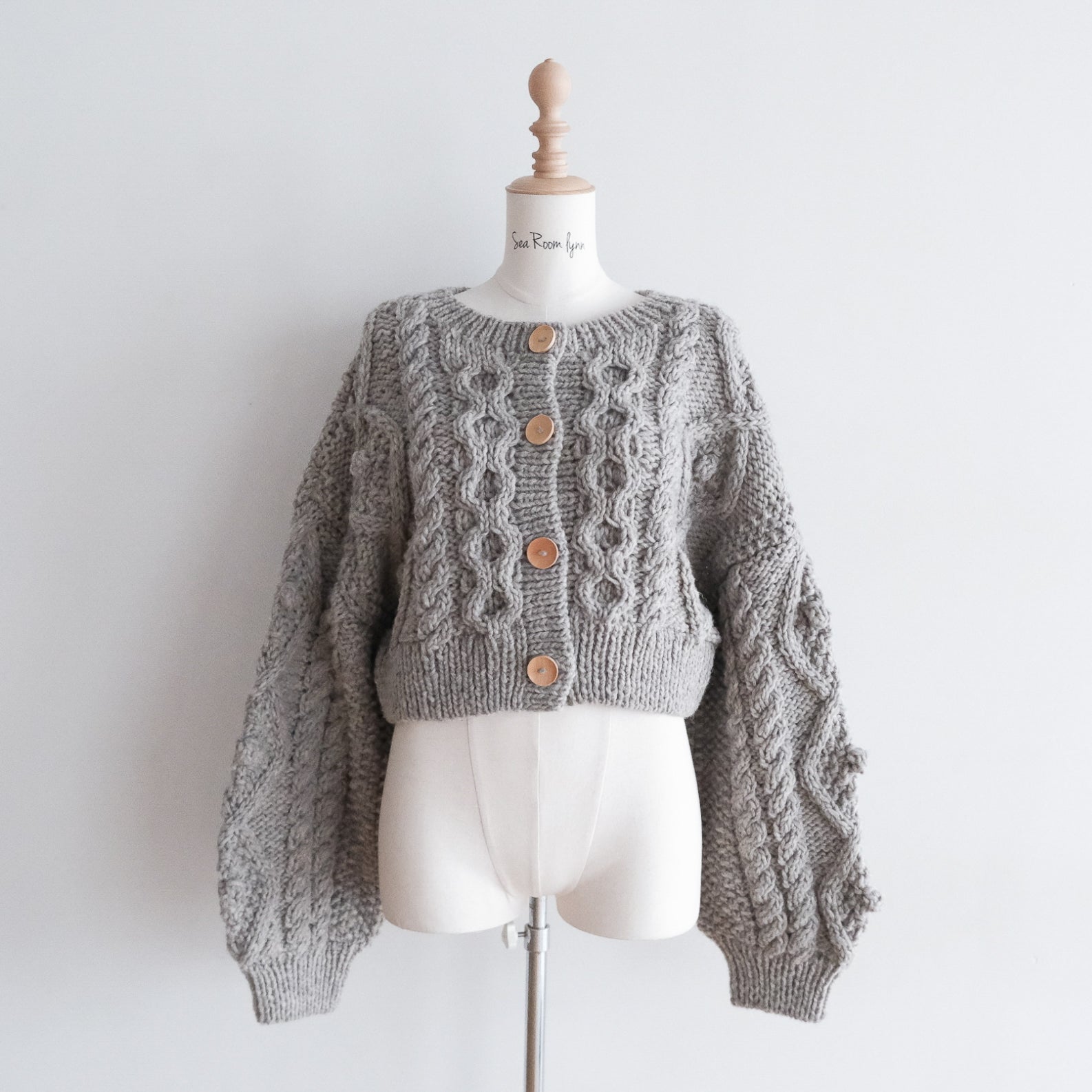Handmade Wool 2way Cardigan